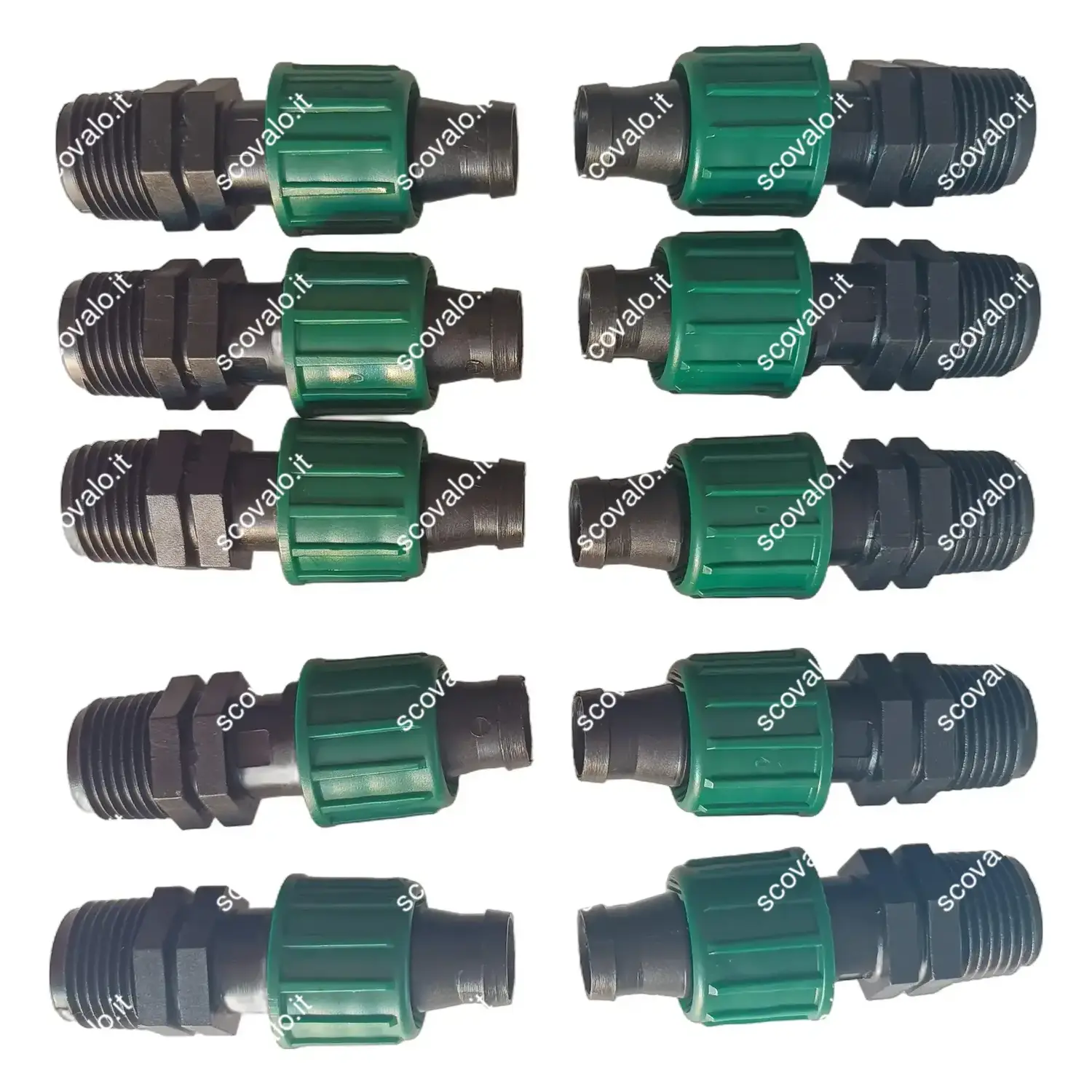 immagine 10 x manicotto filettato ala gocciolante manichetta 16mm x 1/2 pollice