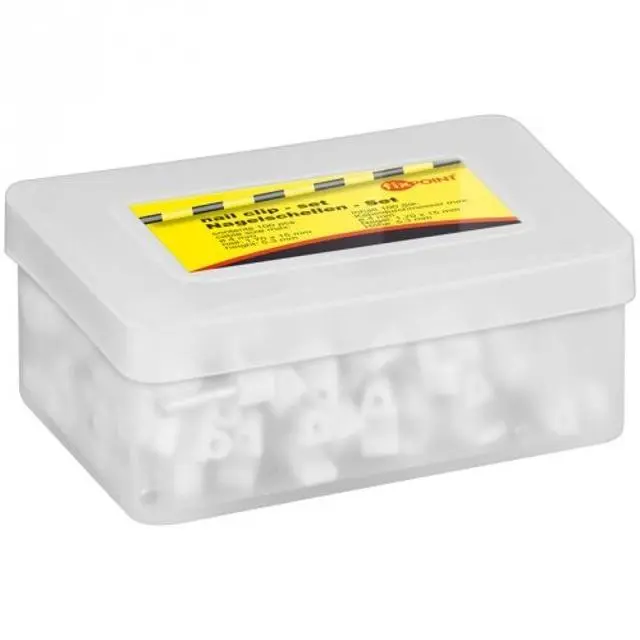 immagine 100 x chiodini fissacavo confezione box CE bianco 10 mm wnt 17082