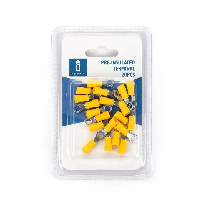 immagine capicorda ad occhiello preisolato cavo 0.5-1.5mm 20pezzi giallo