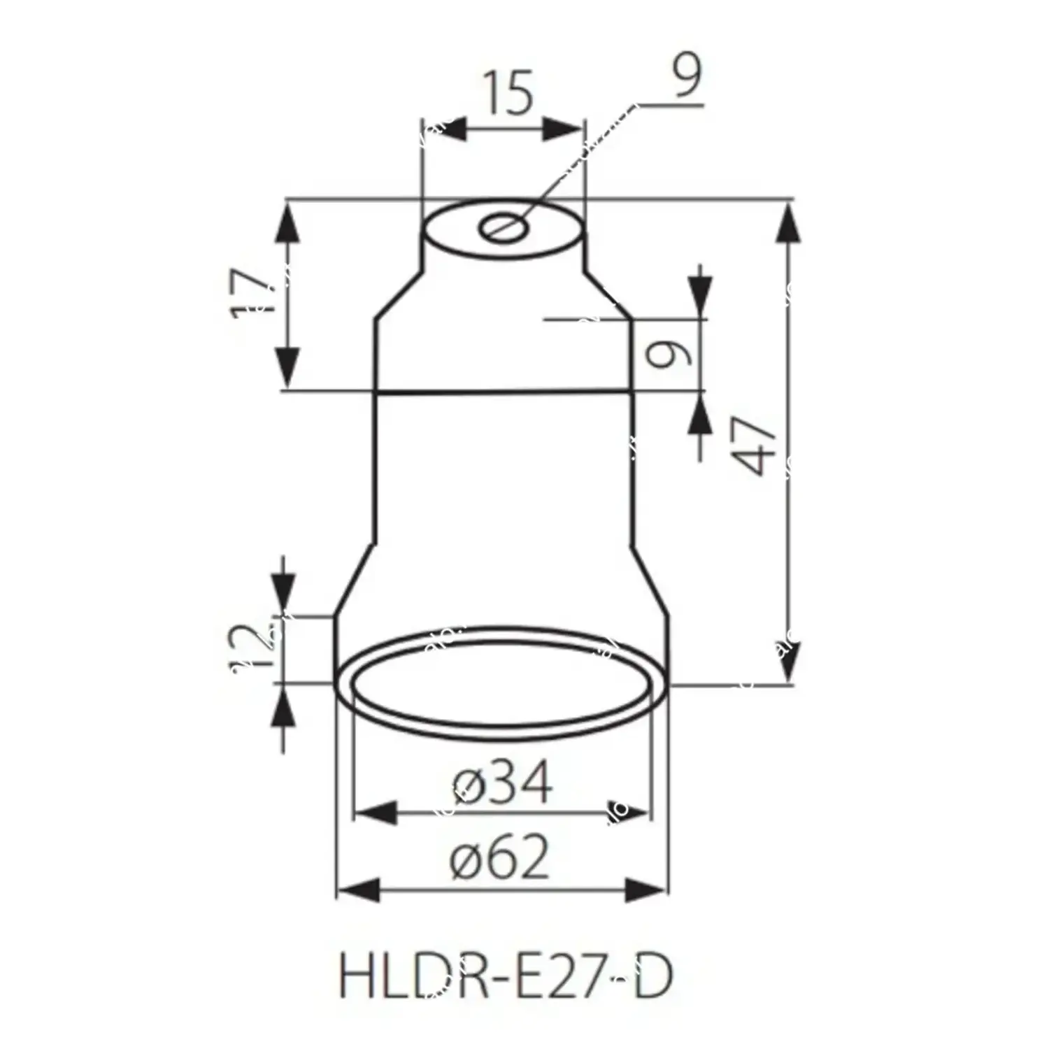 immagine portalampada staffetta superiore filettata in ceramica e27 20 pezzi