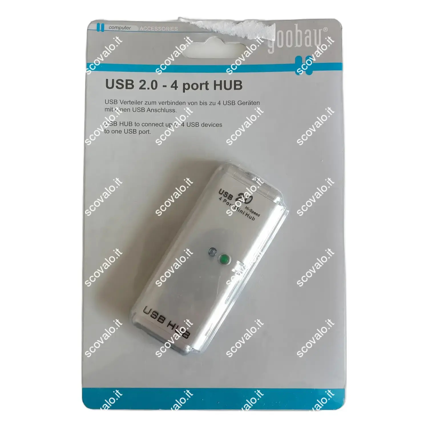 immagine 4 porte hub usb 2.0 hi-speed 4 ingressi ad alta velocità trasparente