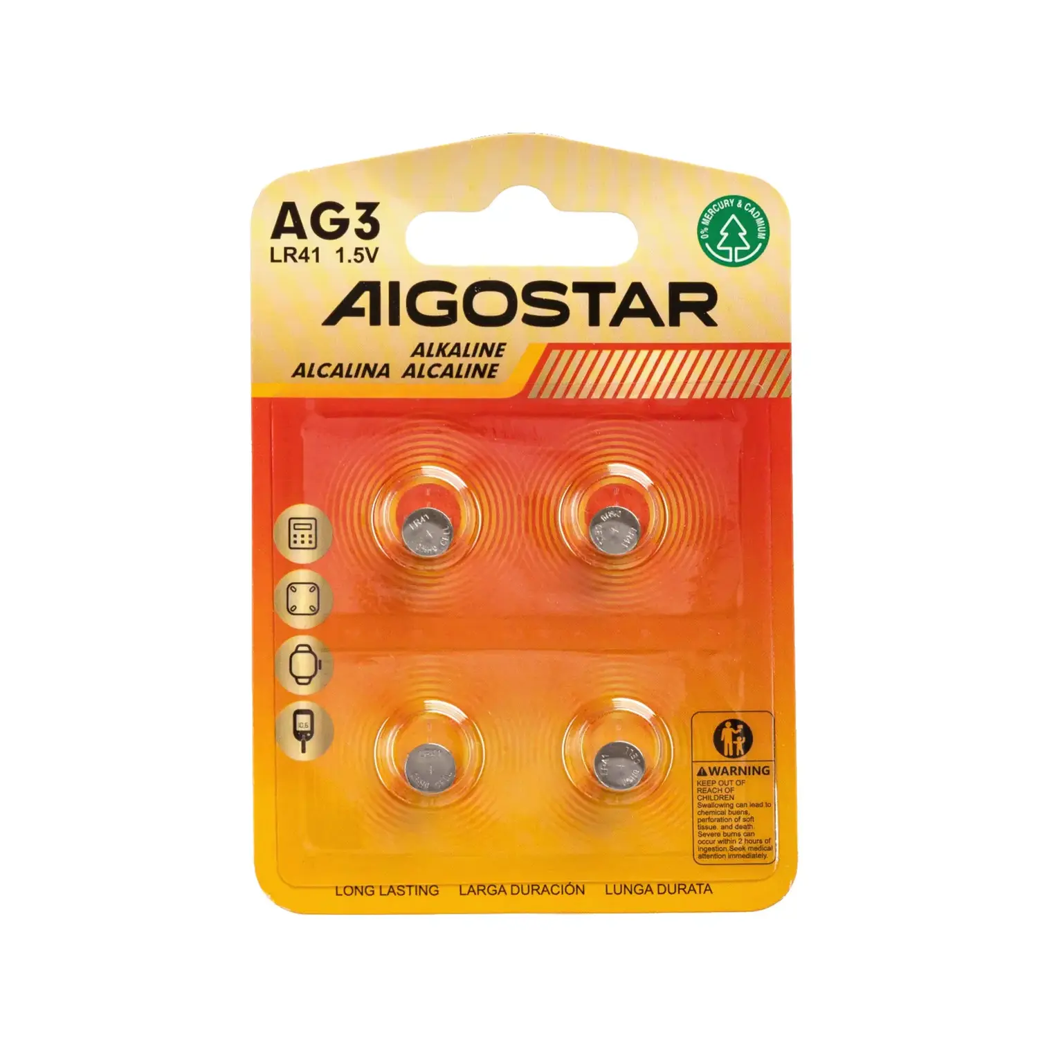 immagine del prodotto 4 x pila batteria a bottone orologio lr41 ag3 384 1,55v