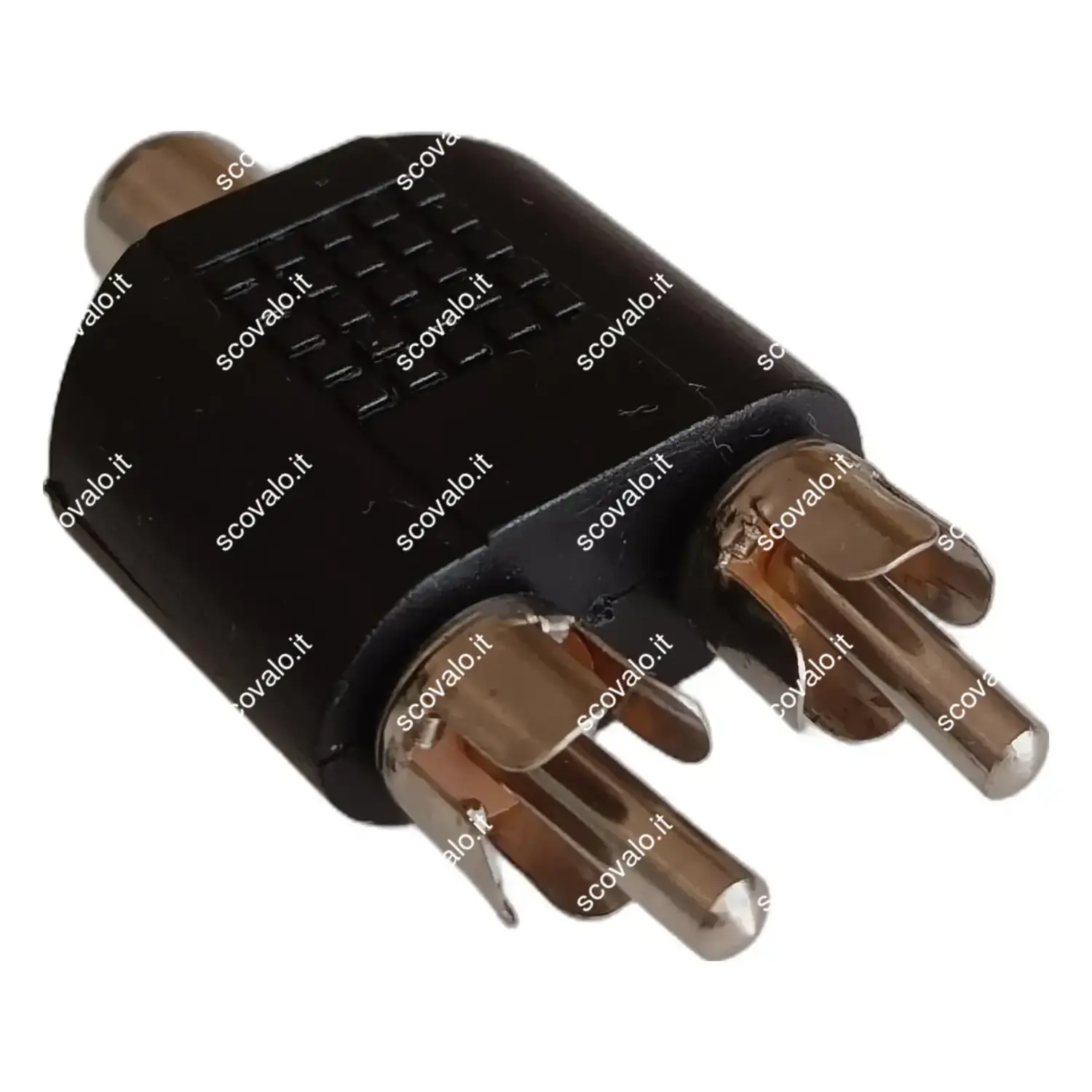 immagine Adattatore Audio 2 RCA Maschio a 1 RCA Femmina Splitter Convertitore