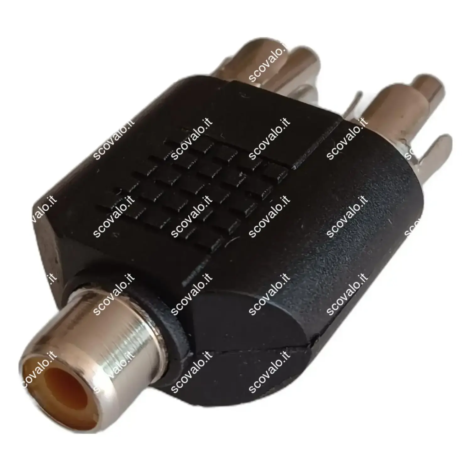 immagine Adattatore Audio 2 RCA Maschio a 1 RCA Femmina Splitter Convertitore