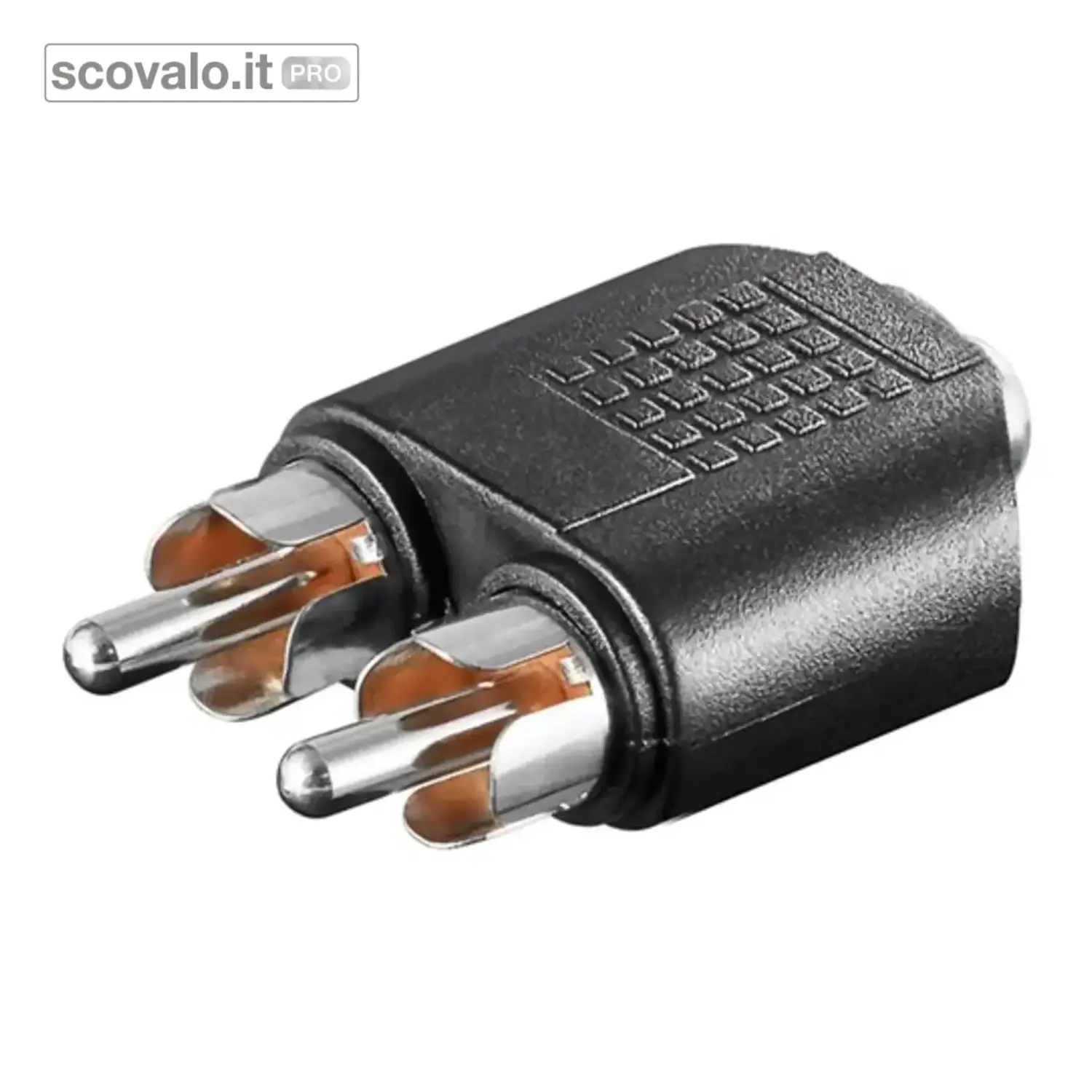 immagine del prodotto Adattatore Audio RCA a Jack 3.5mm Stereo Maschio 2x RCA Femmina AUX Nero
