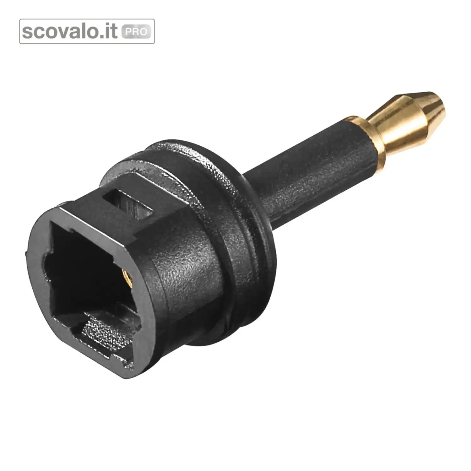 immagine del prodotto Adattatore Audio Mini Toslink 3.5mm a Presa Toslink Ottica Nero