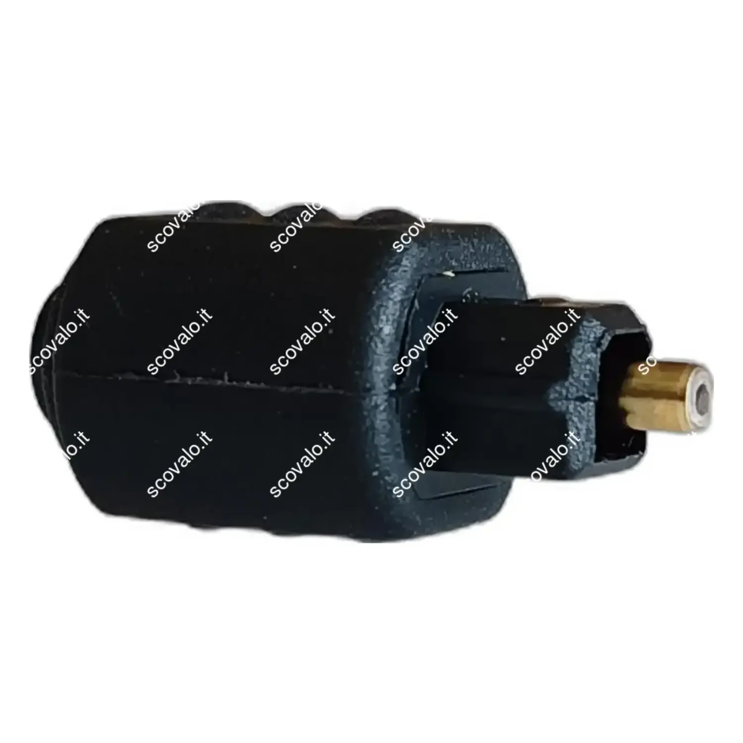 immagine adattatore audio digitale toslink da mini a spina toslink nero