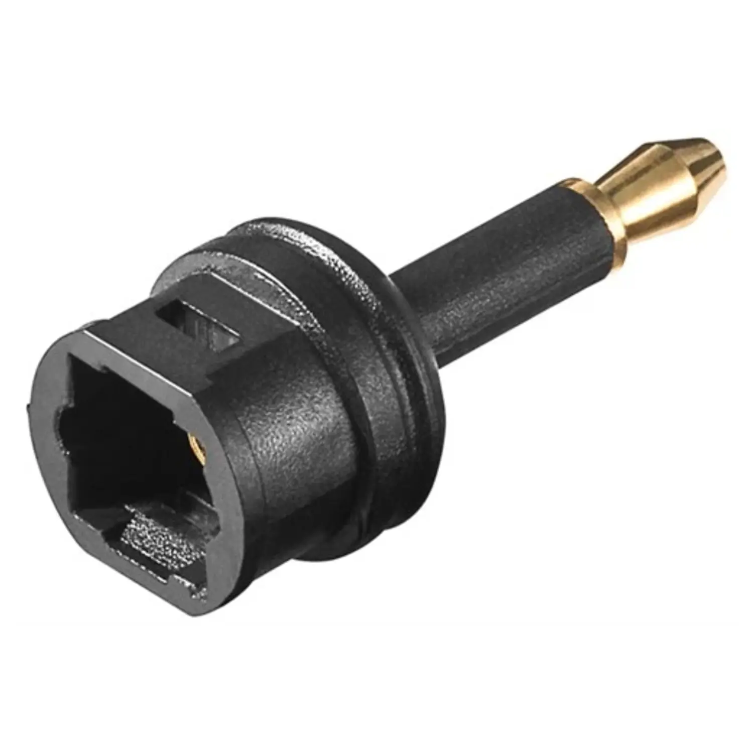 immagine adattatore audio da spina toslink a mini presa toslink nero