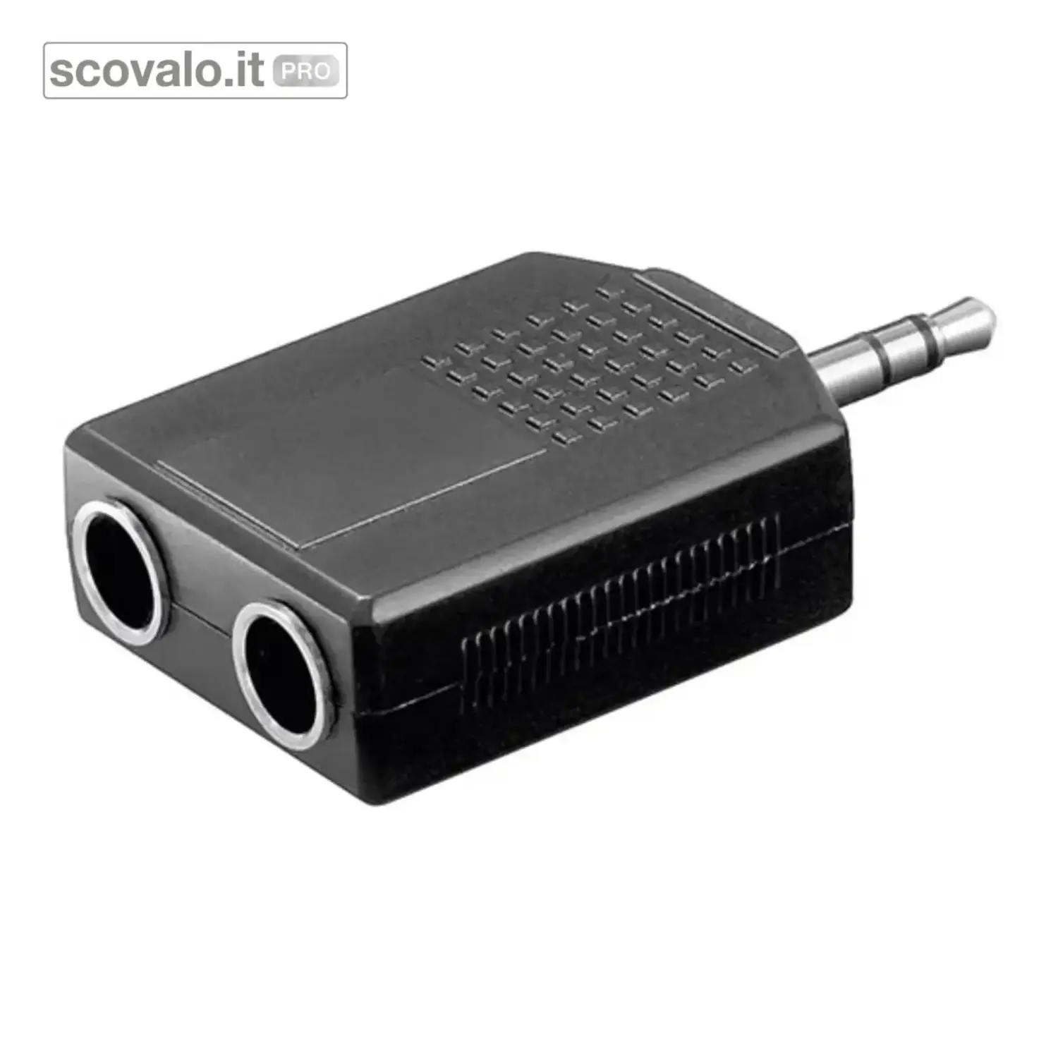 immagine del prodotto Adattatore Audio Jack 3.5mm Stereo a 2x 6.35mm Mono/Stereo Nero