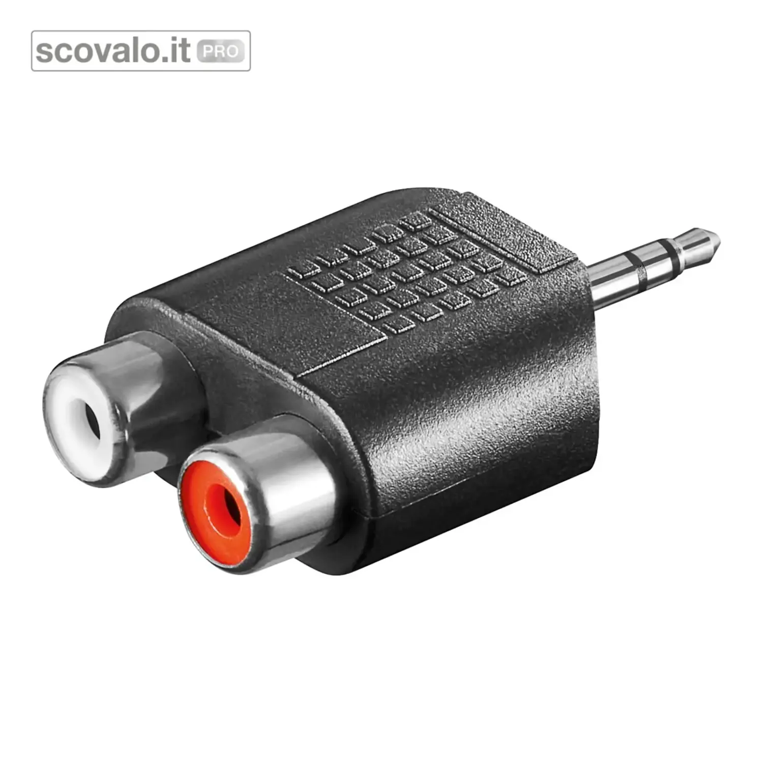 immagine del prodotto Adattatore Audio Jack 3.5mm Stereo a 2 RCA Rosso/Bianco Nero Hi-Fi