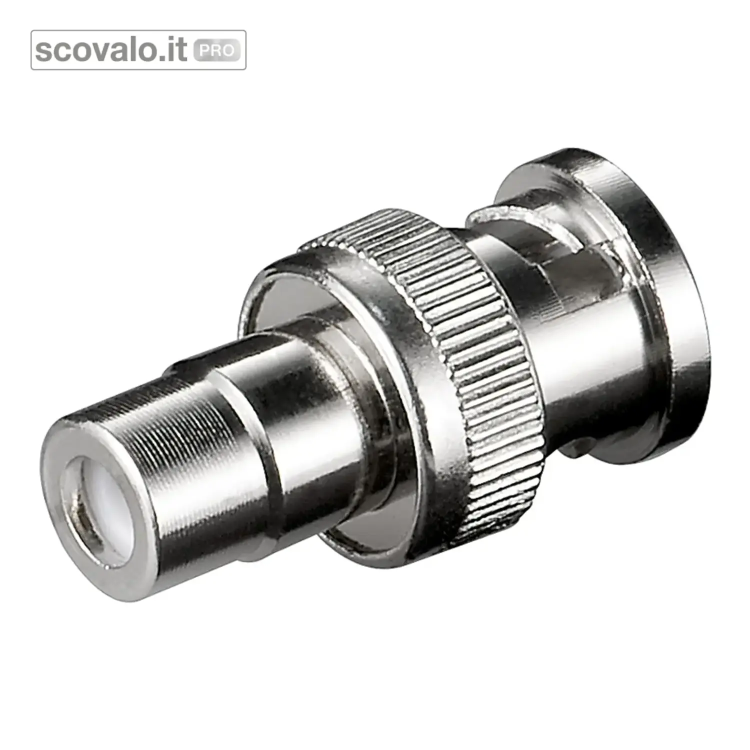 immagine del prodotto Adattatore BNC Maschio a RCA Femmina 50 Ohm Connettore Video Metallo