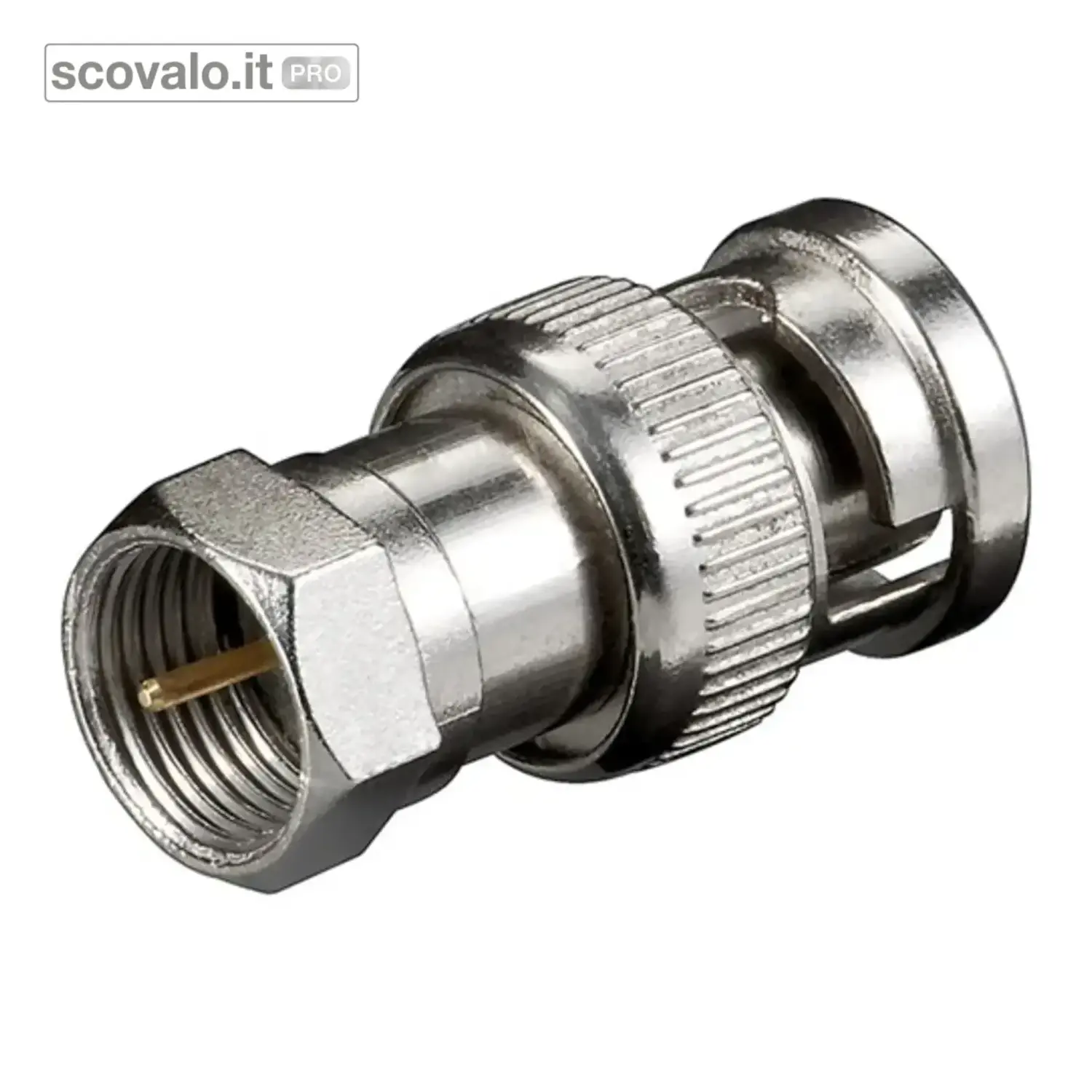 immagine del prodotto Adattatore Spina F Satellitare a Spina BNC Zinco Connettore Video