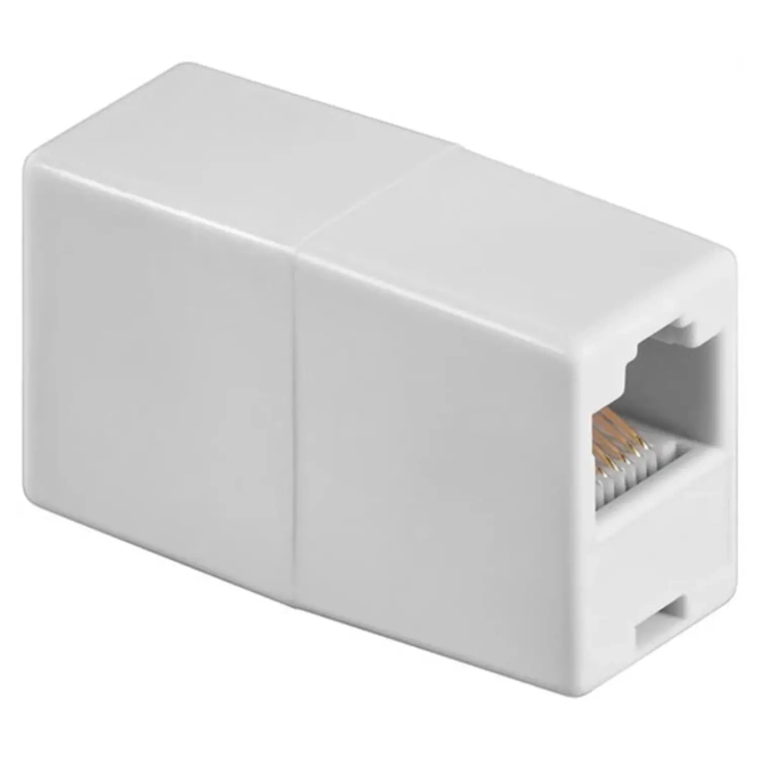 immagine adattatore giunto per cavo di rete rj45 8p8c isdn 8 pin bianco