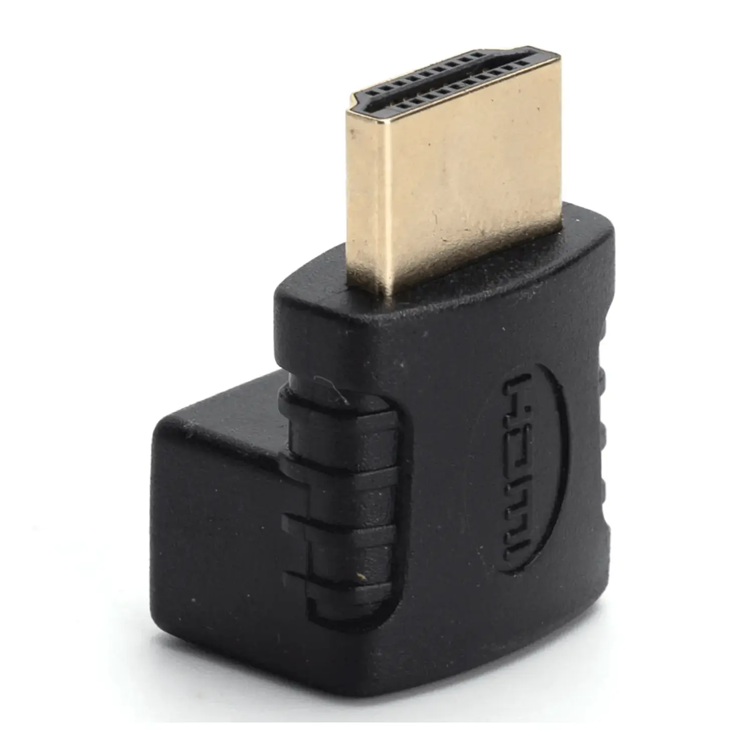 immagine Adattatore HDMI da maschio a HDMI a femmina 90° nero piatto
