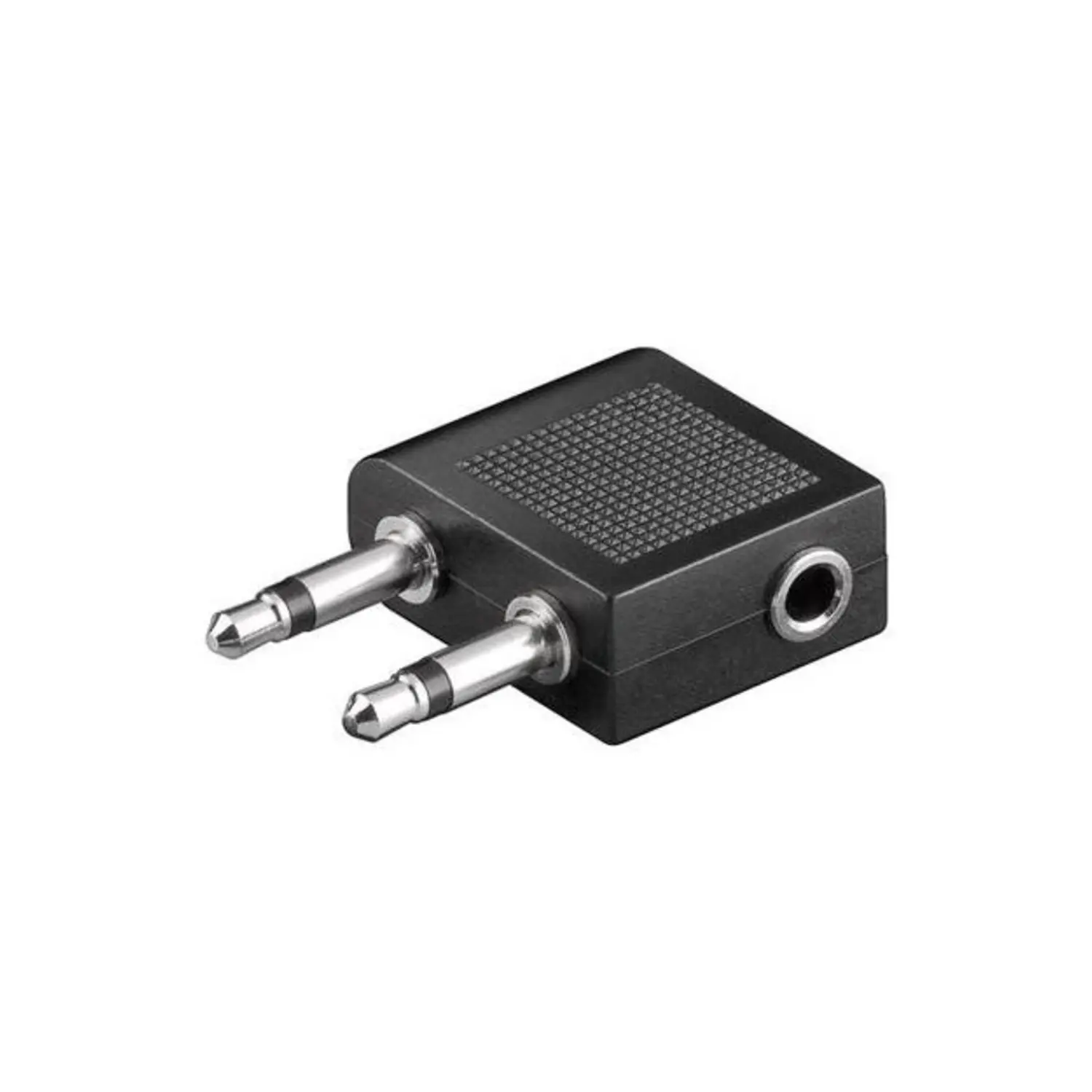 immagine del prodotto adattatore jack aereo 2 x spine mono 3.5 mm a presa stereo 3.5 mm