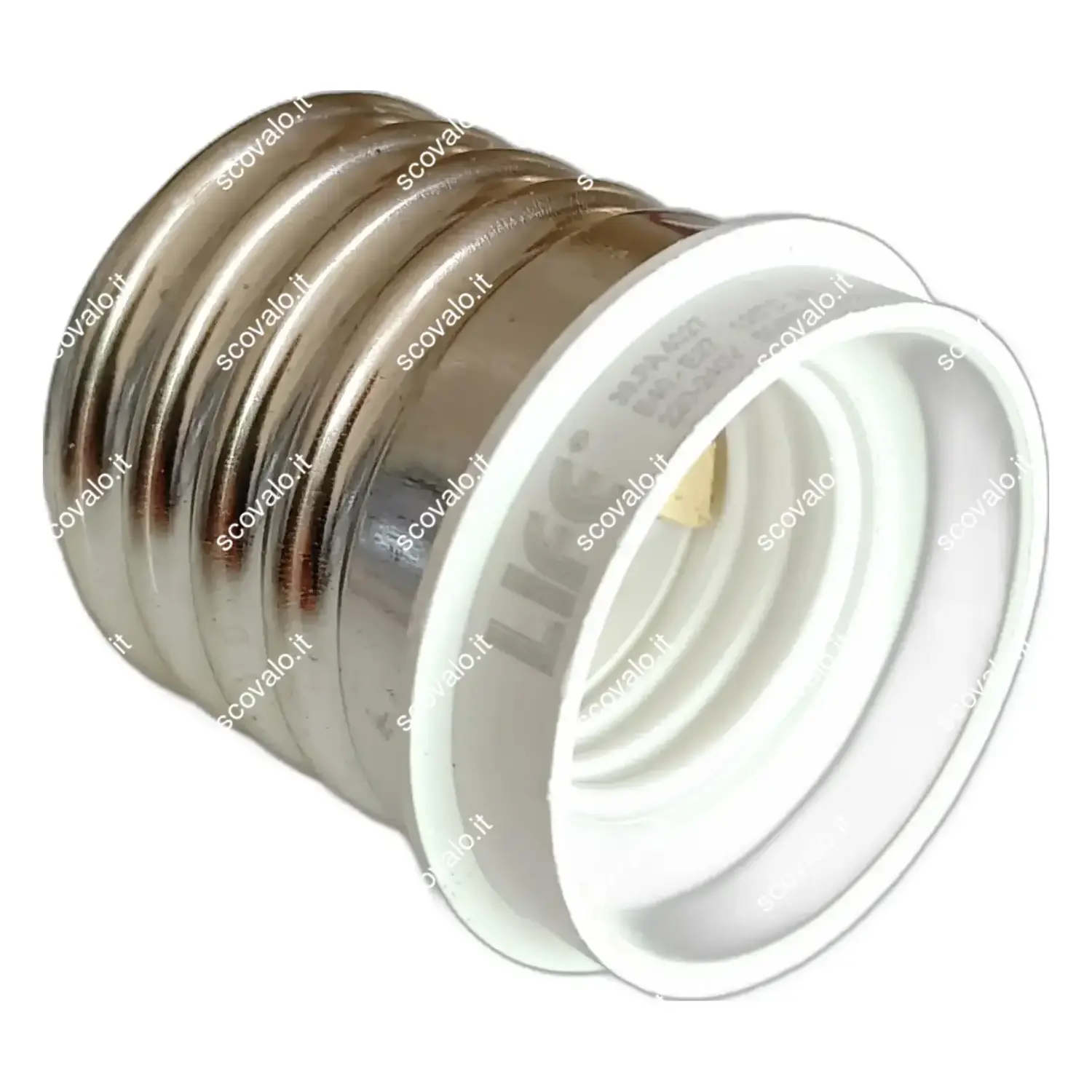 immagine adattatore portalampada riduttore da E40 a E27 250volt