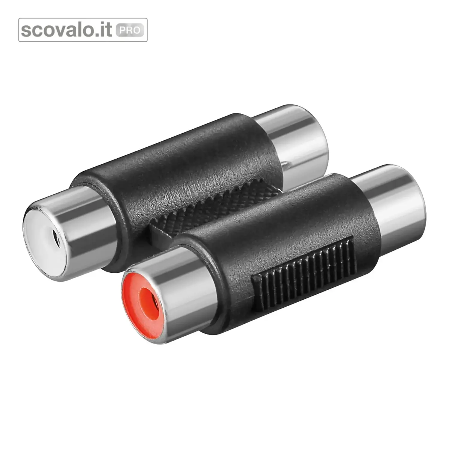 immagine del prodotto Adattatore RCA Doppio 2x Presa Audio Giunto Prolunga Cavi Hi-Fi 2 RCA