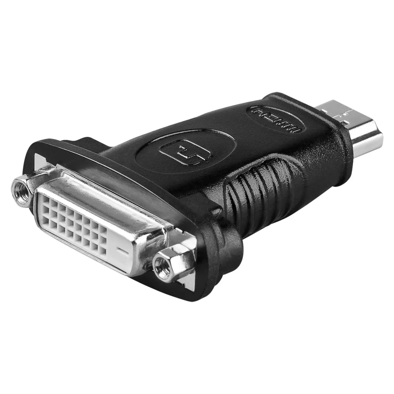 immagine adattatore spina hdmi 19 poli a presa dvi-d (24+1) nero