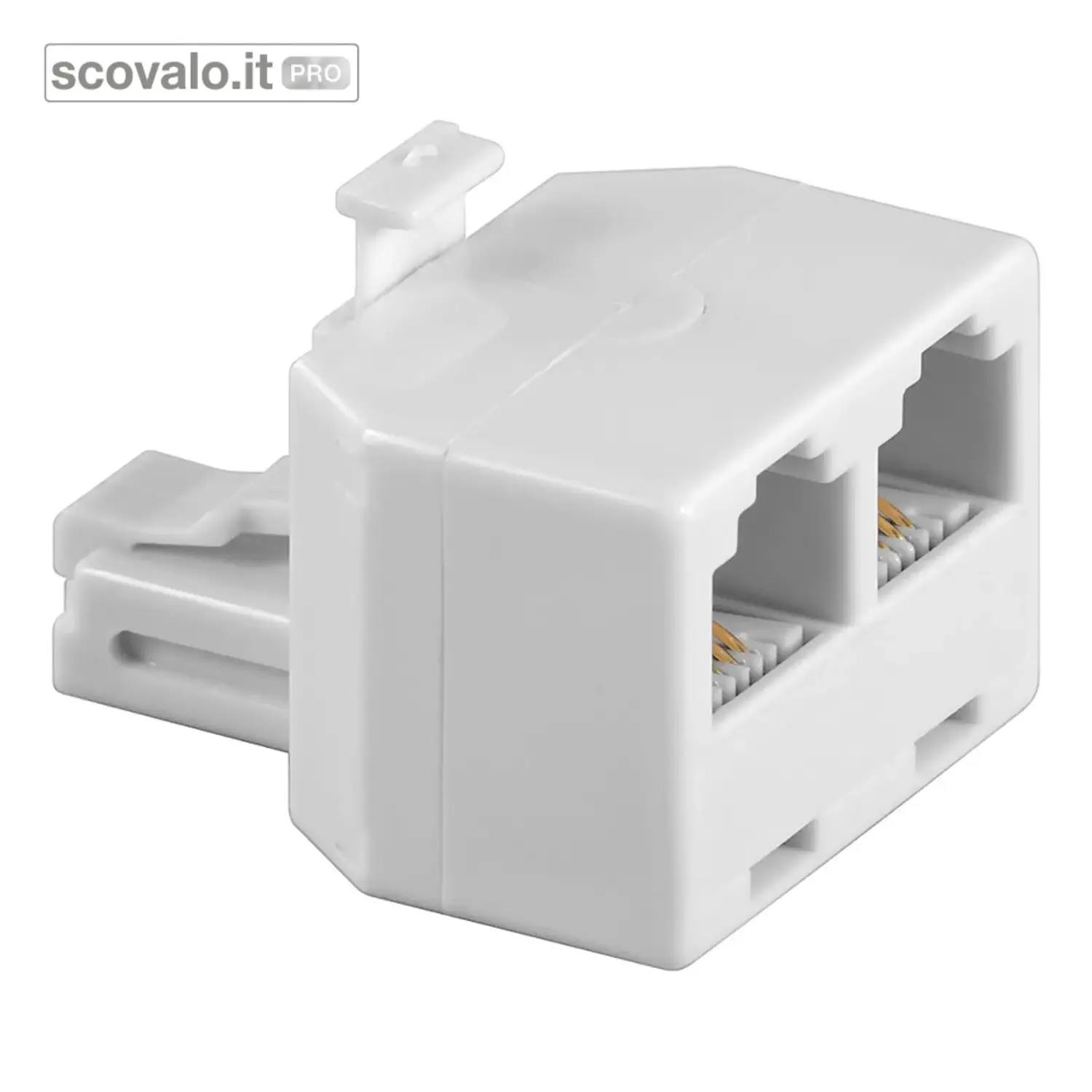 immagine del prodotto Adattatore T ISDN Spina RJ11 6P4C a 2 Prese RJ11 6P4C Splitter Telefonico