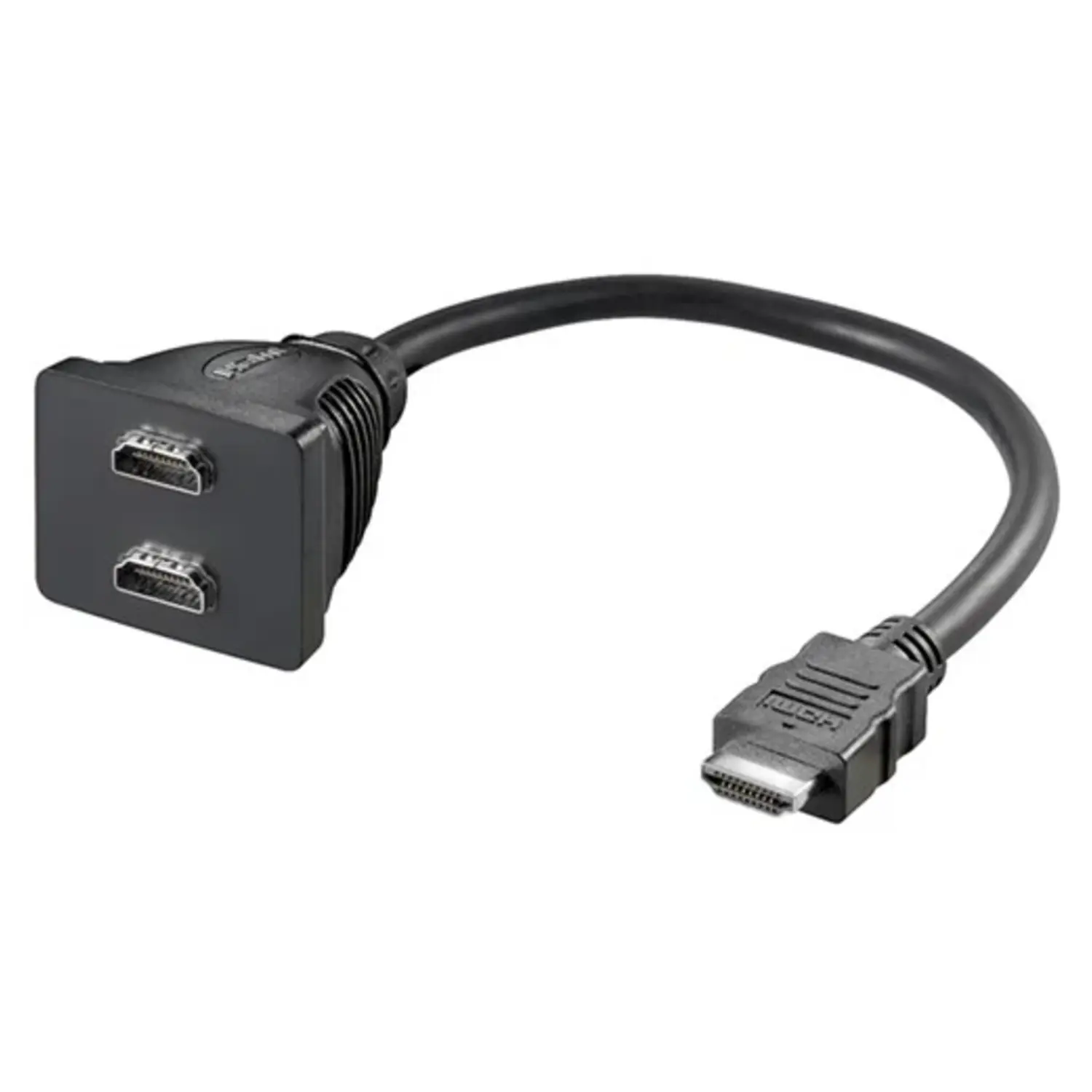 immagine del prodotto sdoppiatore hdrmi adattatore doppio hdmi 19 pin con cavo 