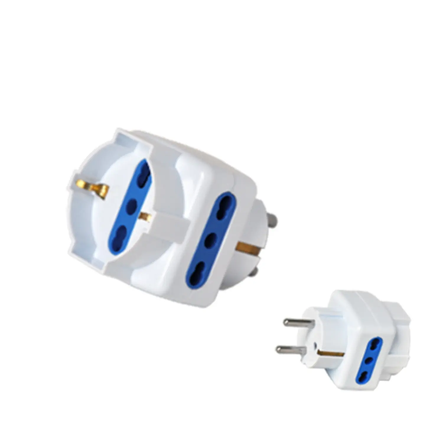 immagine del prodotto adattatore triplo 2 bipasso 1 schuko spina schuko 16A bianco