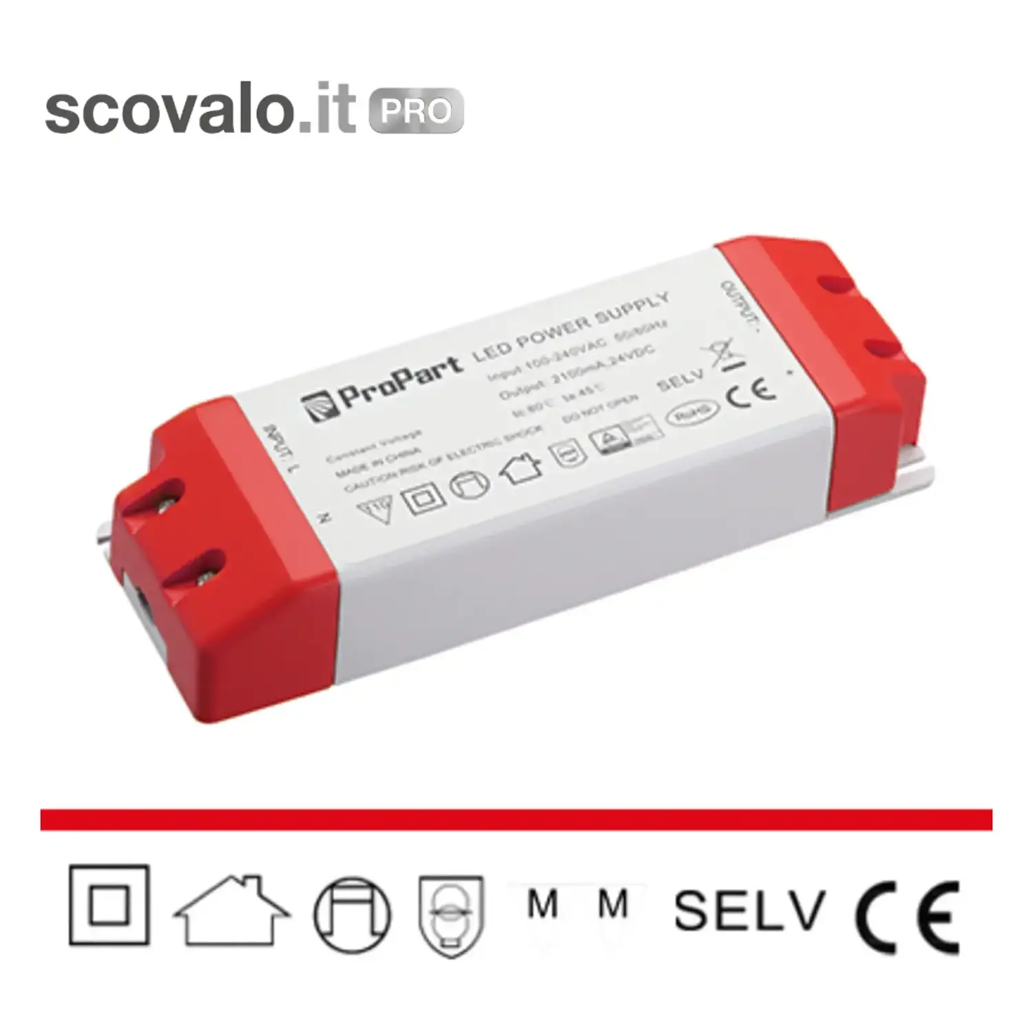 immagine del prodotto Trasformatore Alimentatore LED 24V 150W ProPart 4160mA Driver Strisce LED SELV