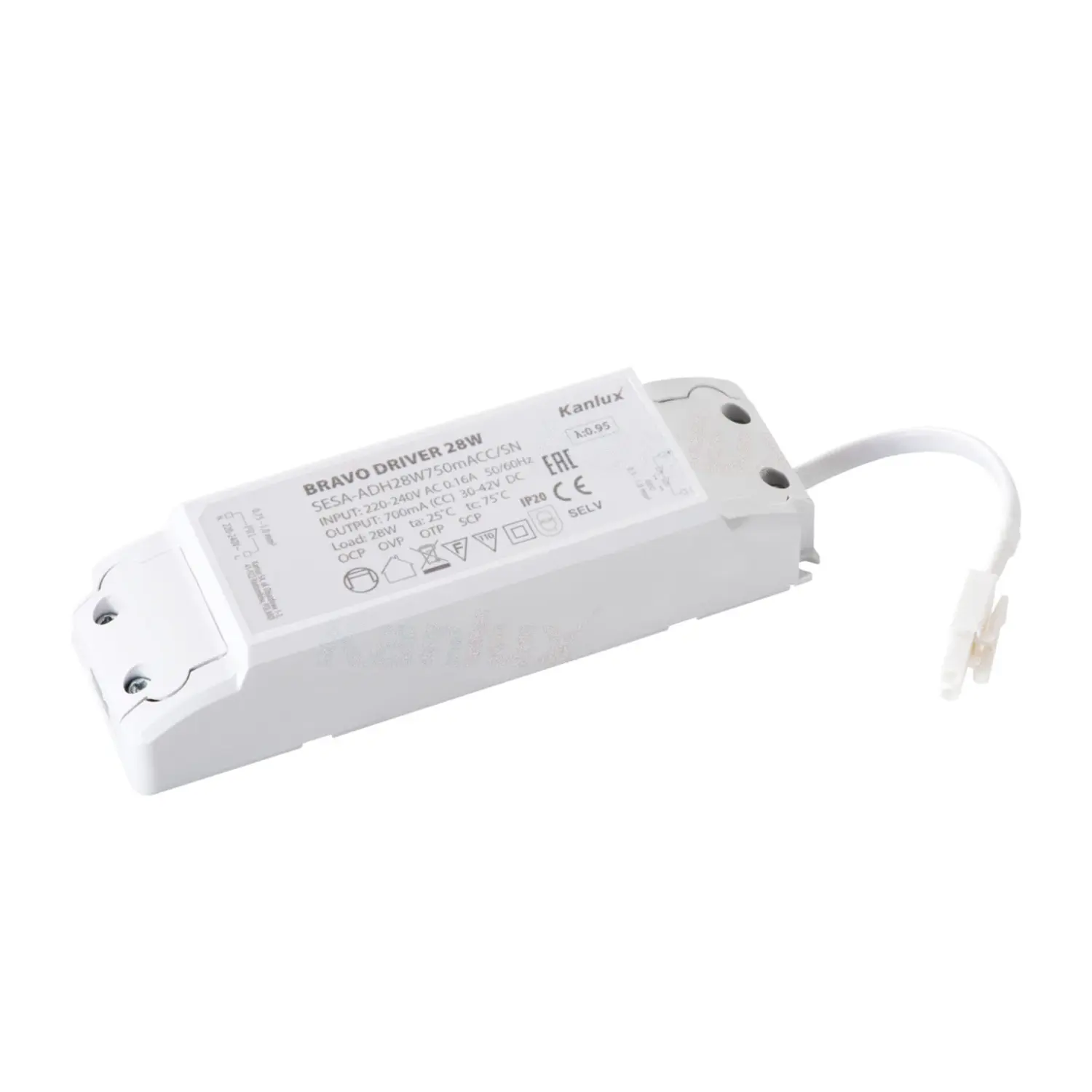 immagine del prodotto alimentatore driver pannello led 30-42 volt stabilizzato trasformatore 28 watt