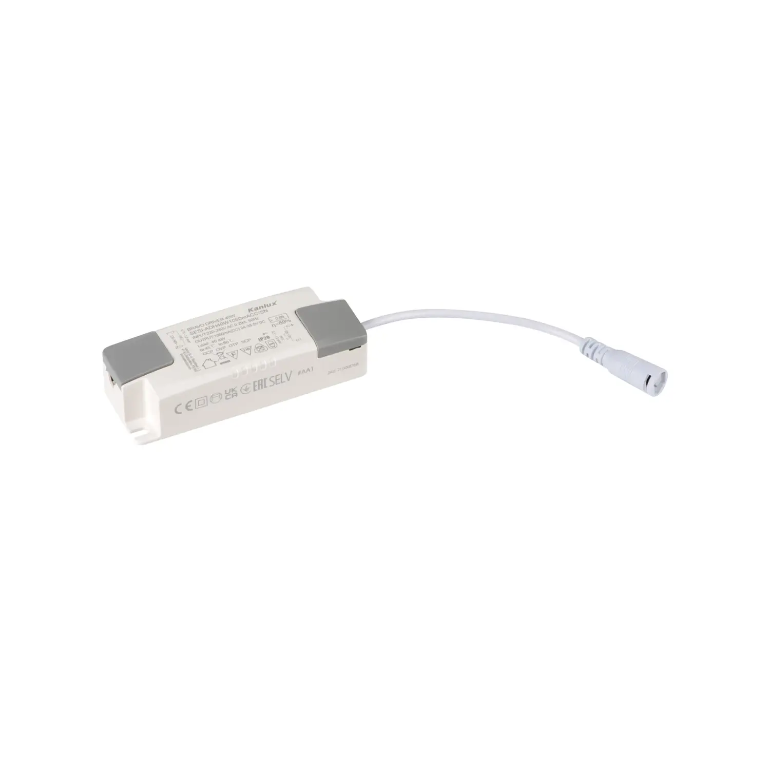 immagine del prodotto alimentatore driver pannello led 24-38.5 volt stabilizzato trasformatore 40 watt