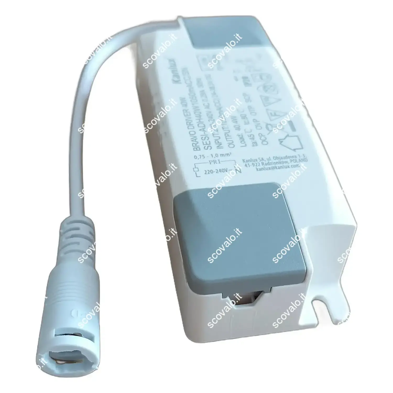 immagine alimentatore driver pannello led 24-38.5 volt stabilizzato trasformatore 40 watt