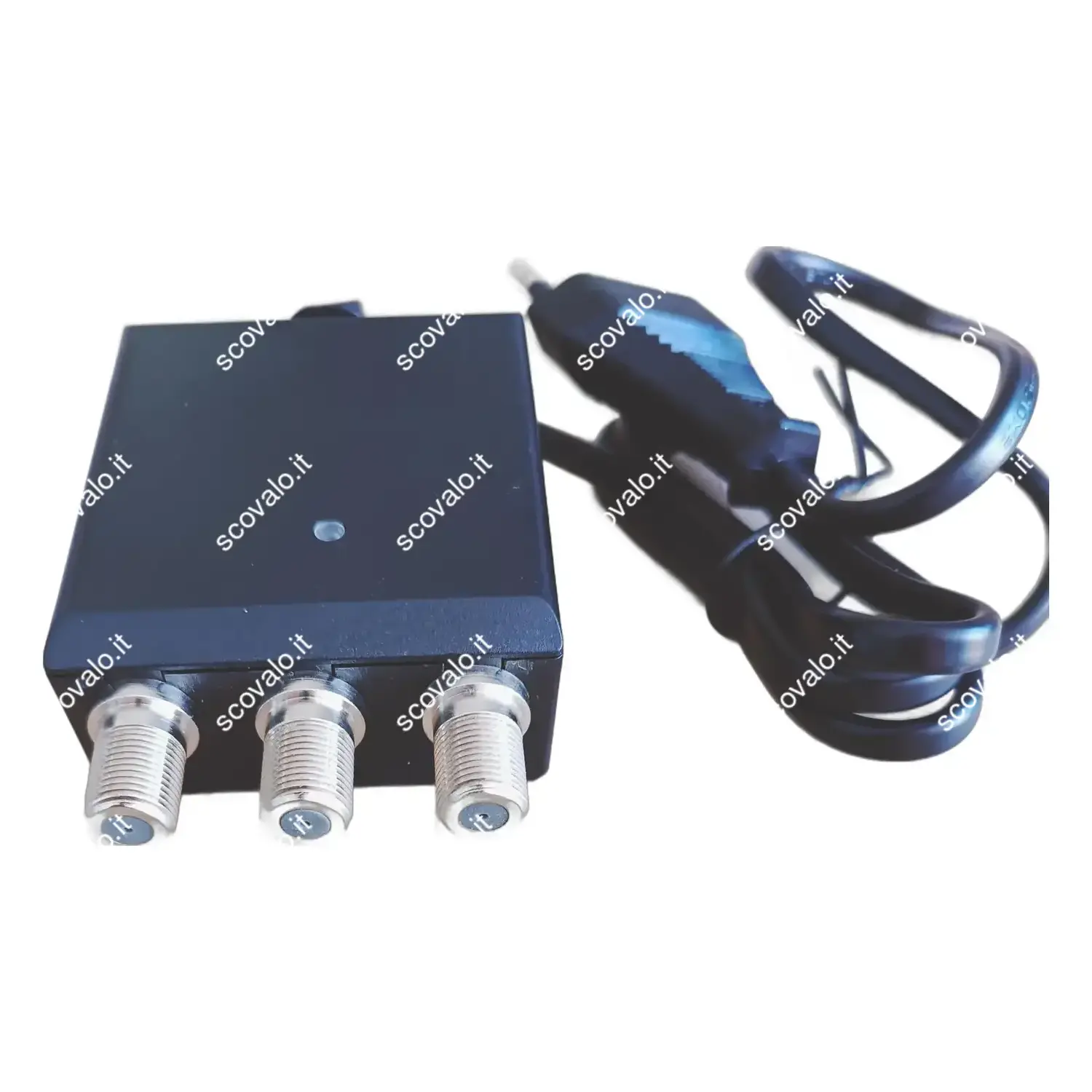 immagine alimentatore per amplificatore antenna tv 5g 450mA mini 1 ingresso 2 uscite