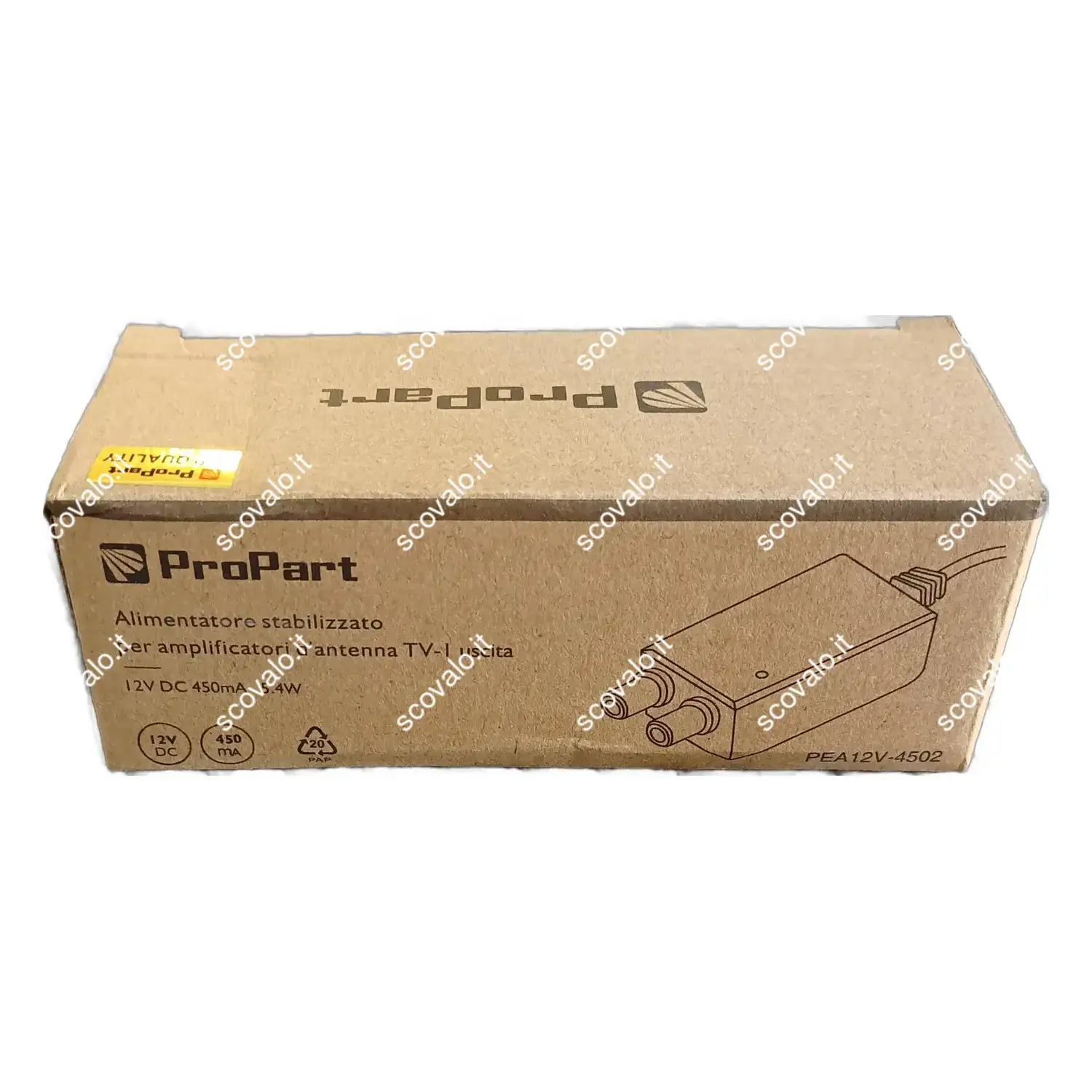 immagine alimentatore per amplificatore antenna tv 5g 450mA mini 1 ingresso 1 uscita