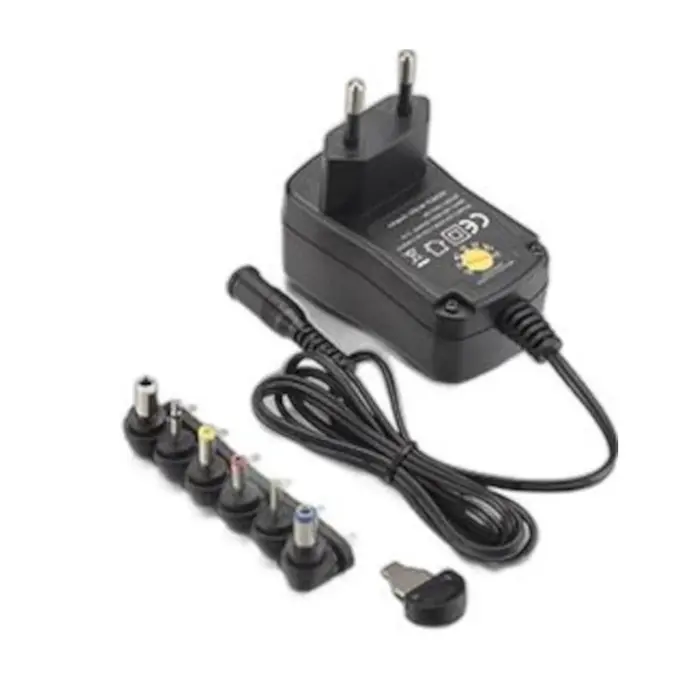 immagine alimentatore regolabile 3-12 volt 18 watt con connettori 1500mA 1,50a nero