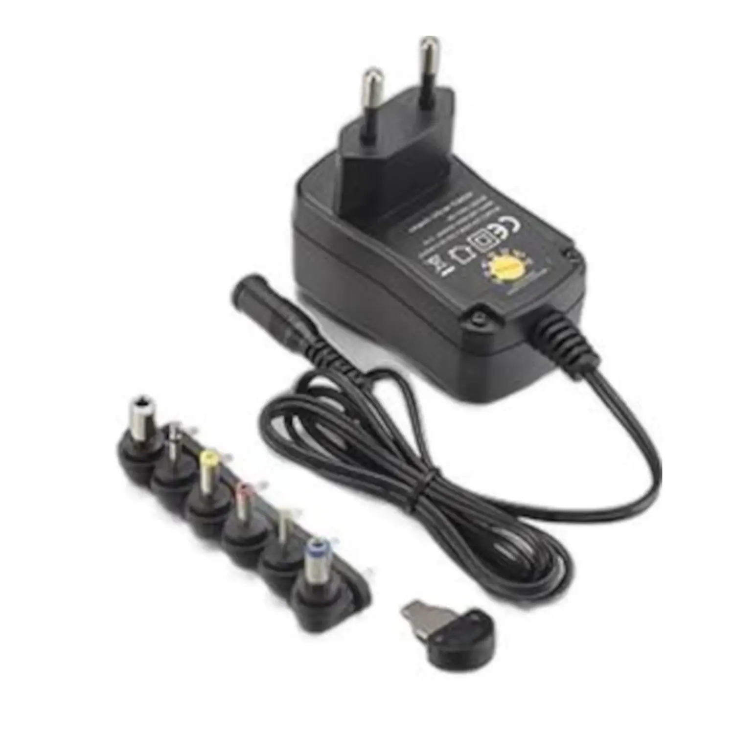 immagine del prodotto alimentatore regolabile 3-12 volt 27 watt con connettori 2250mA 2,25a nero