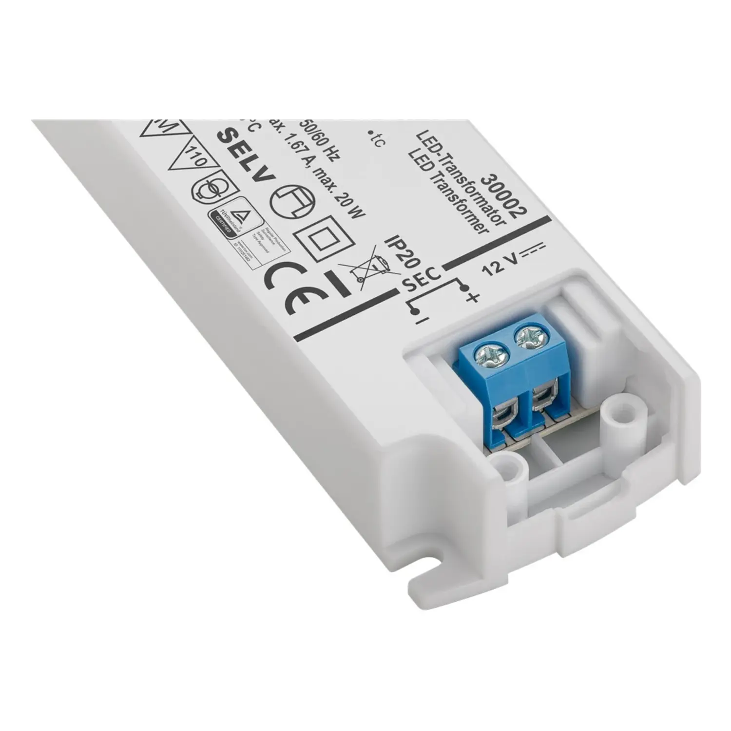 Alimentatore per strisce LED 12V 20W IP67 da incasso scatola 503 per  interno trasformatore universale