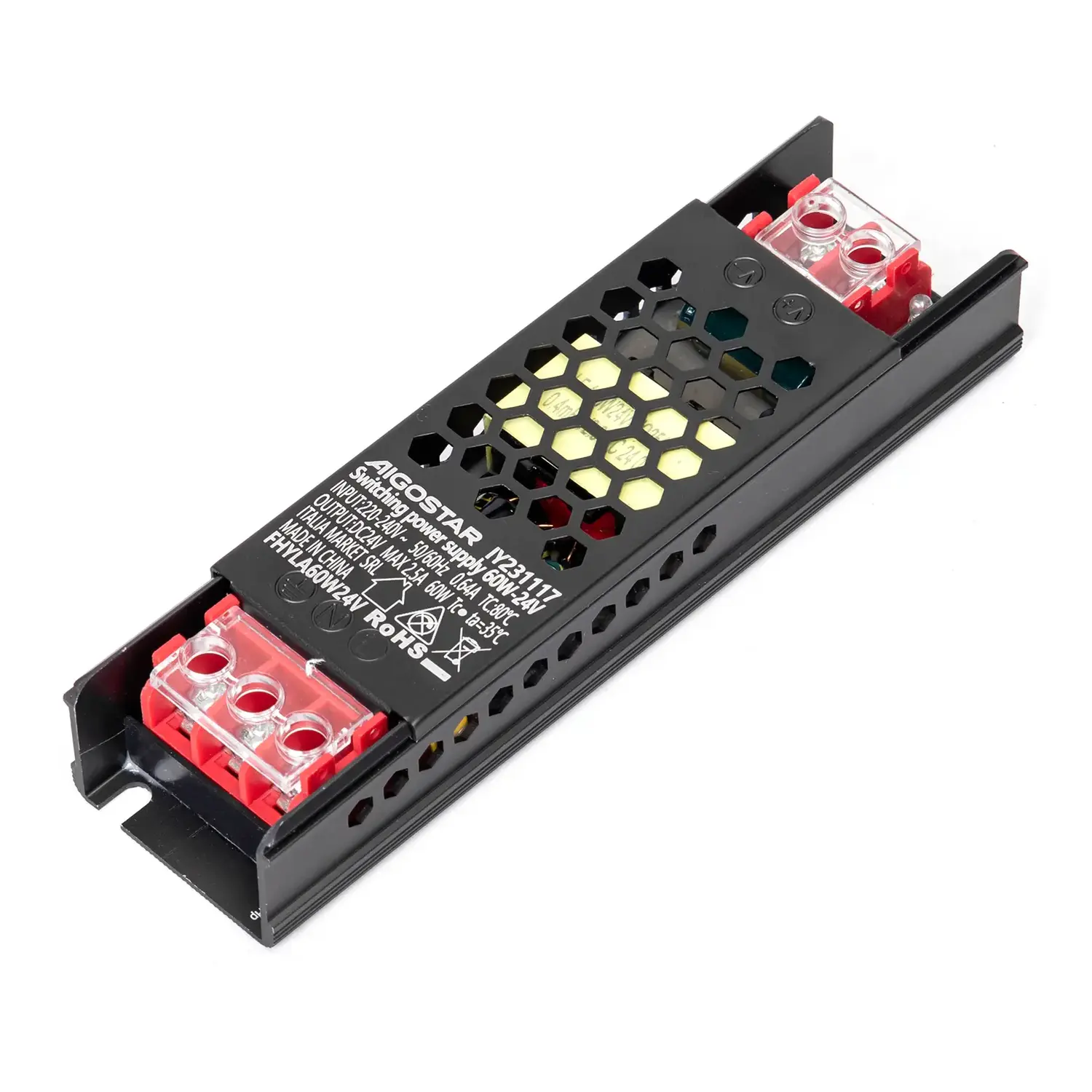 immagine del prodotto alimentatore striscia led 24 volt stabilizzato trasformatore 220v 60 watt