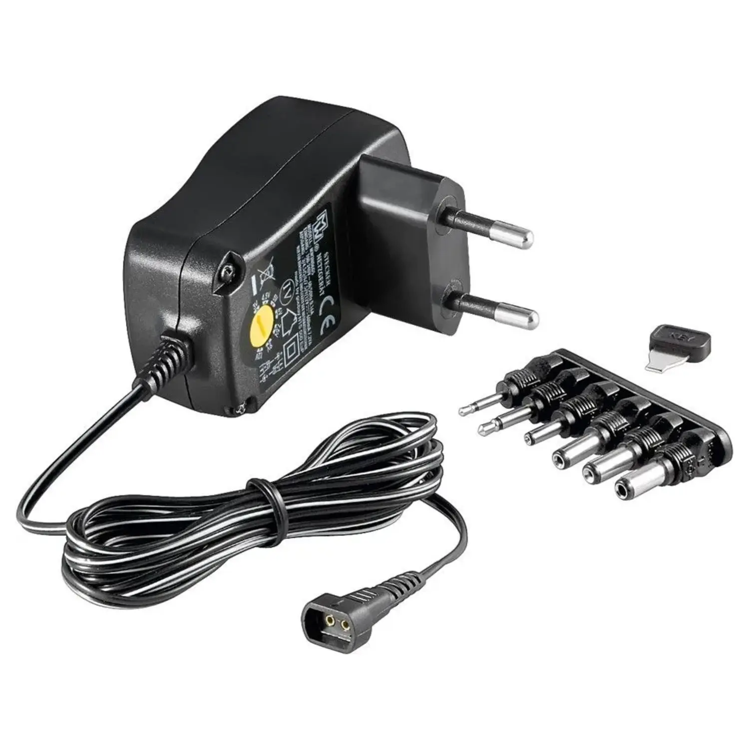 immagine del prodotto alimentatore universale 3-12 volt regolabile stabilizzato 600mA 0,60a