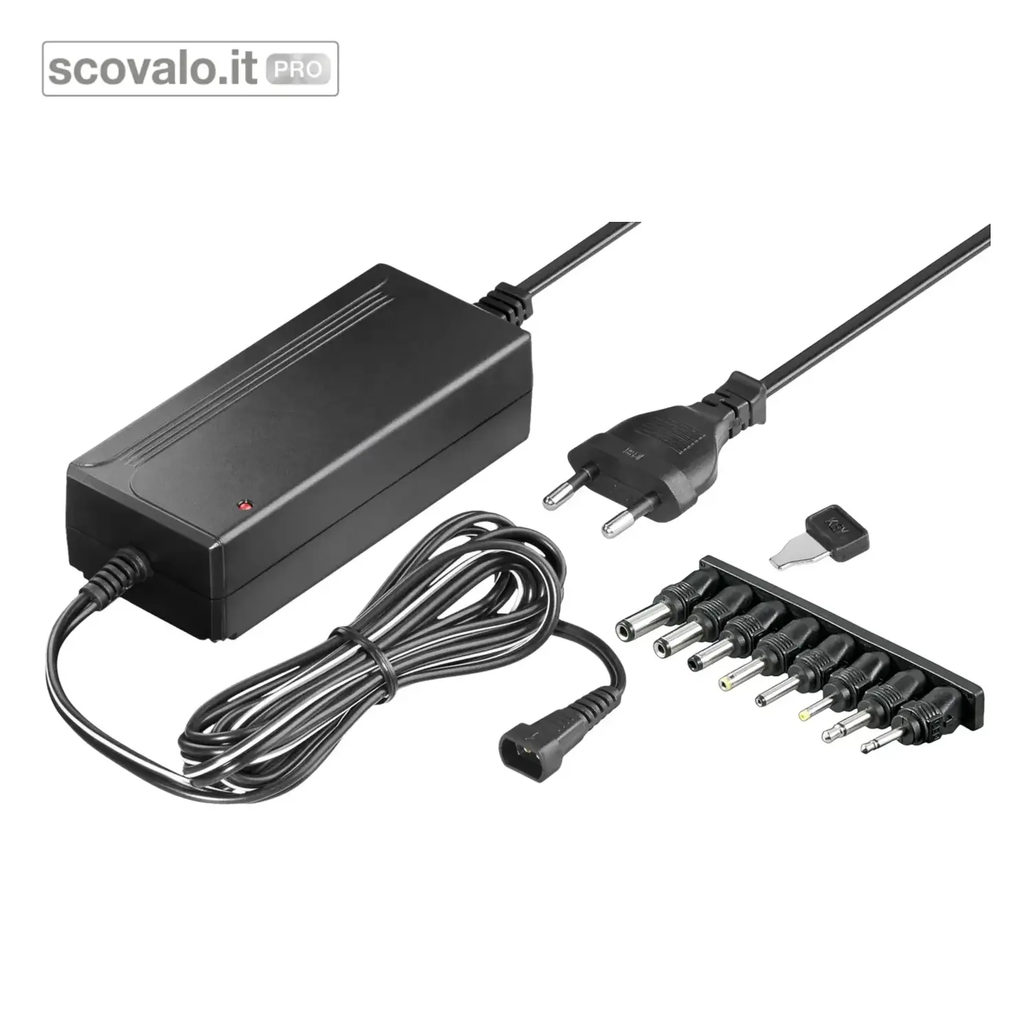 immagine del prodotto Alimentatore Universale Regolabile 5-15V 36W 3A con 8 Adattatori DC