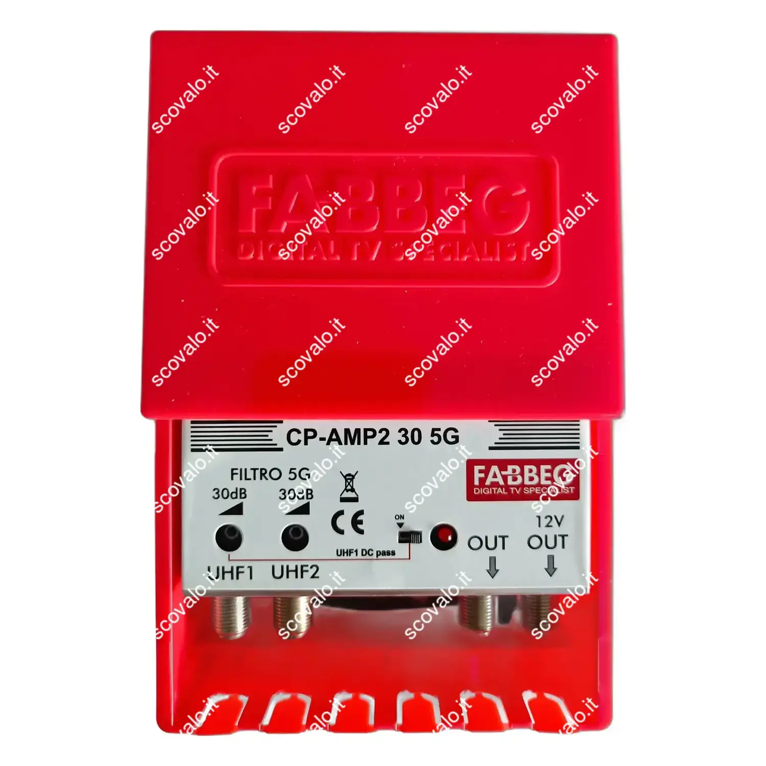 immagine amplificatore antenna tv da palo digitale terrestre 2 uhf 2 uscite 30db