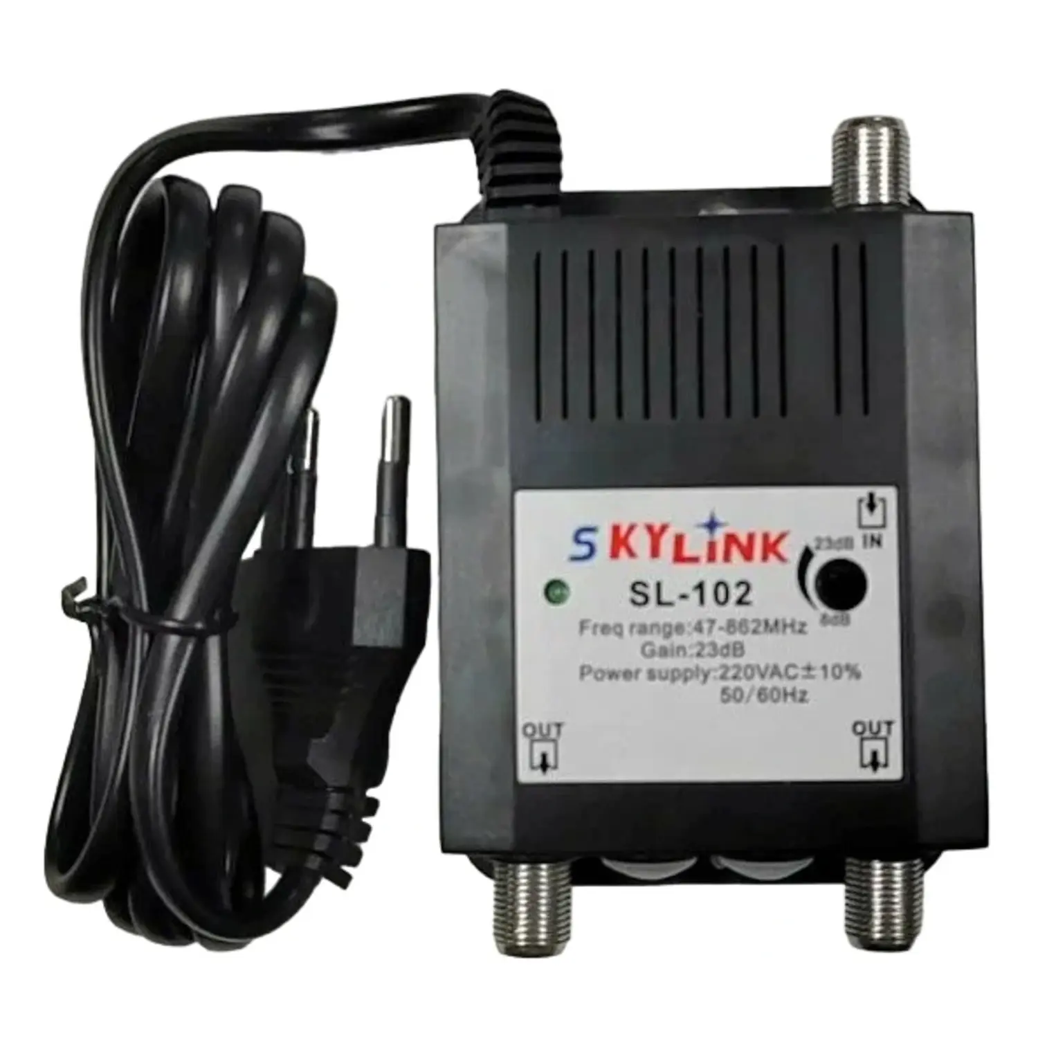 immagine del prodotto amplificatore antenna di linea tv 2 uscite 47-862MHz 23dB digitale terrestre