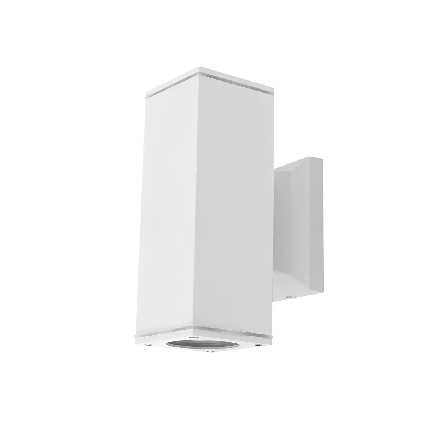 immagine del prodotto applique doppio fascio luminoso in metallo 230v gu10 bianco 2 luci ip65