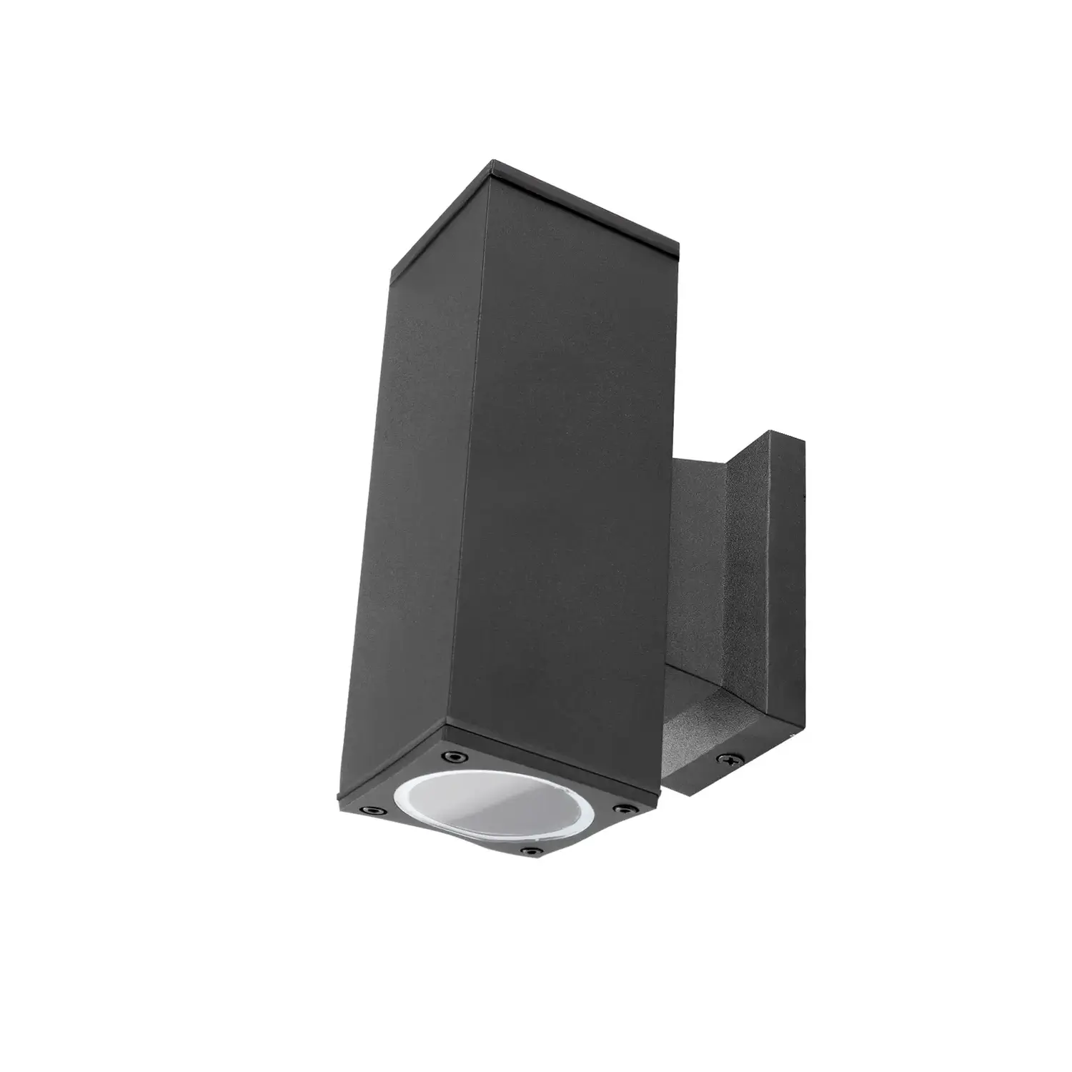 immagine del prodotto applique doppio fascio luminoso in metallo 230v gu10 nero 2 luci ip65