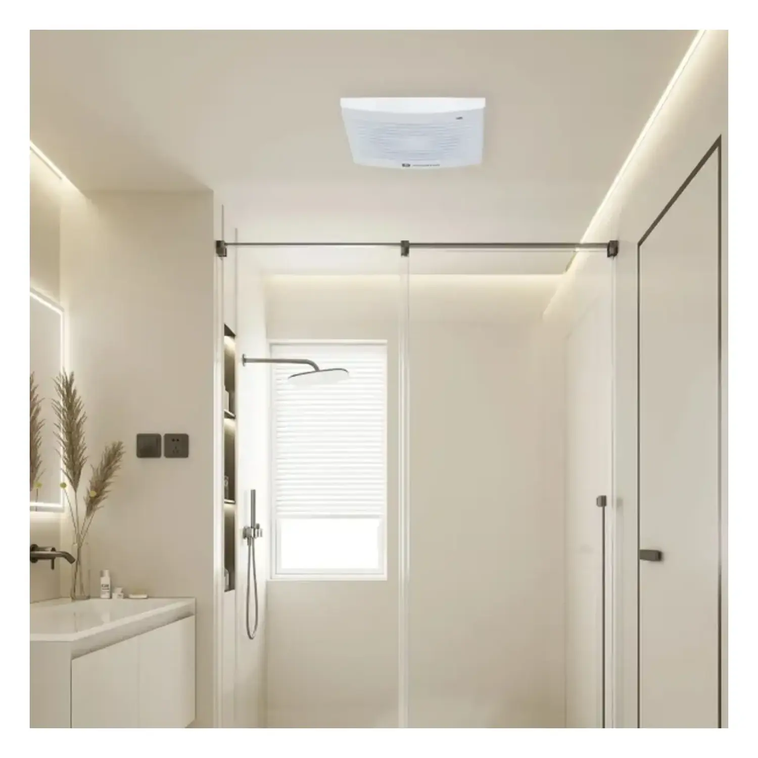 immagine aspiratore bagno cucina ventola aspirazione 11 watt foro 100 mm griglia forata