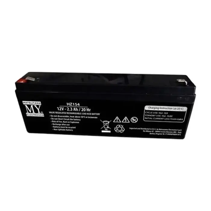 immagine batteria al piombo ricaricabile sirena allarme antifurto 2,3ah 12 volt