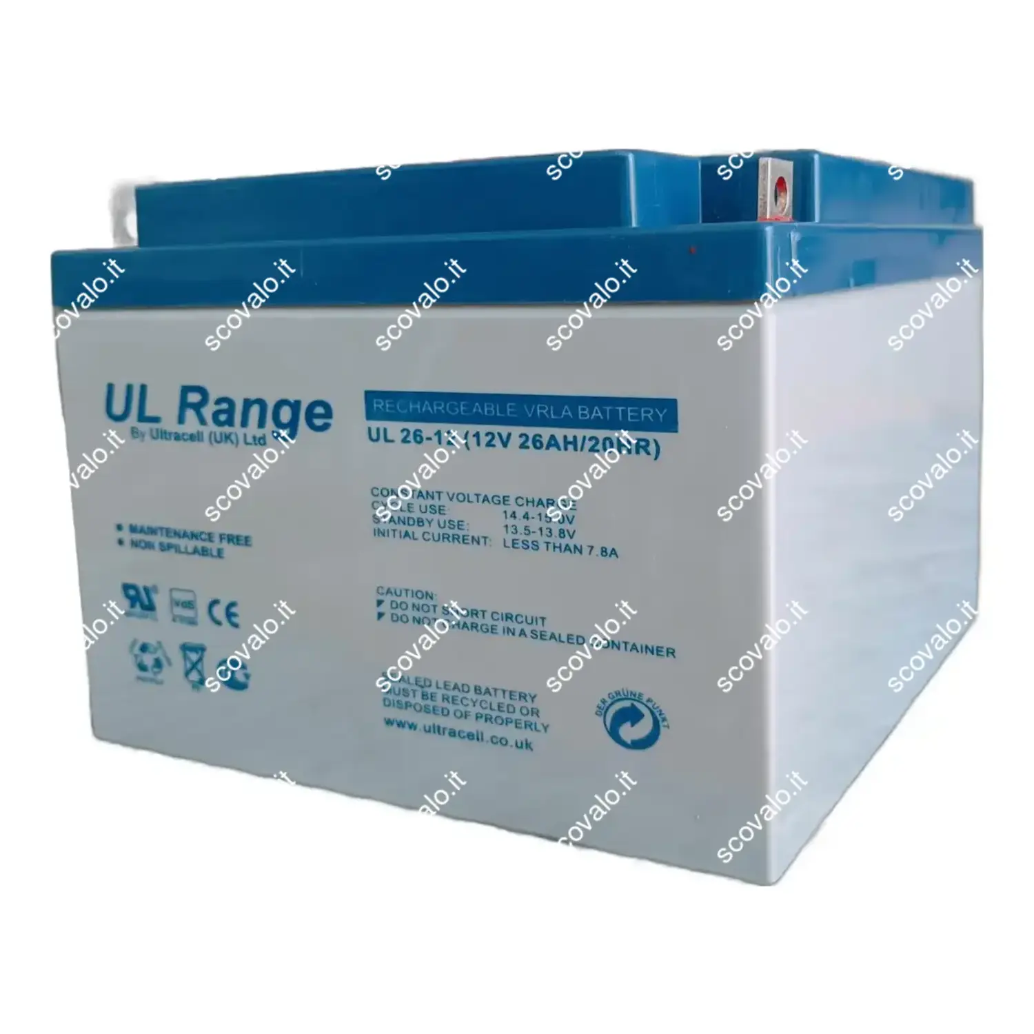 immagine batteria al piombo ricaricabile 26ah 12 volt