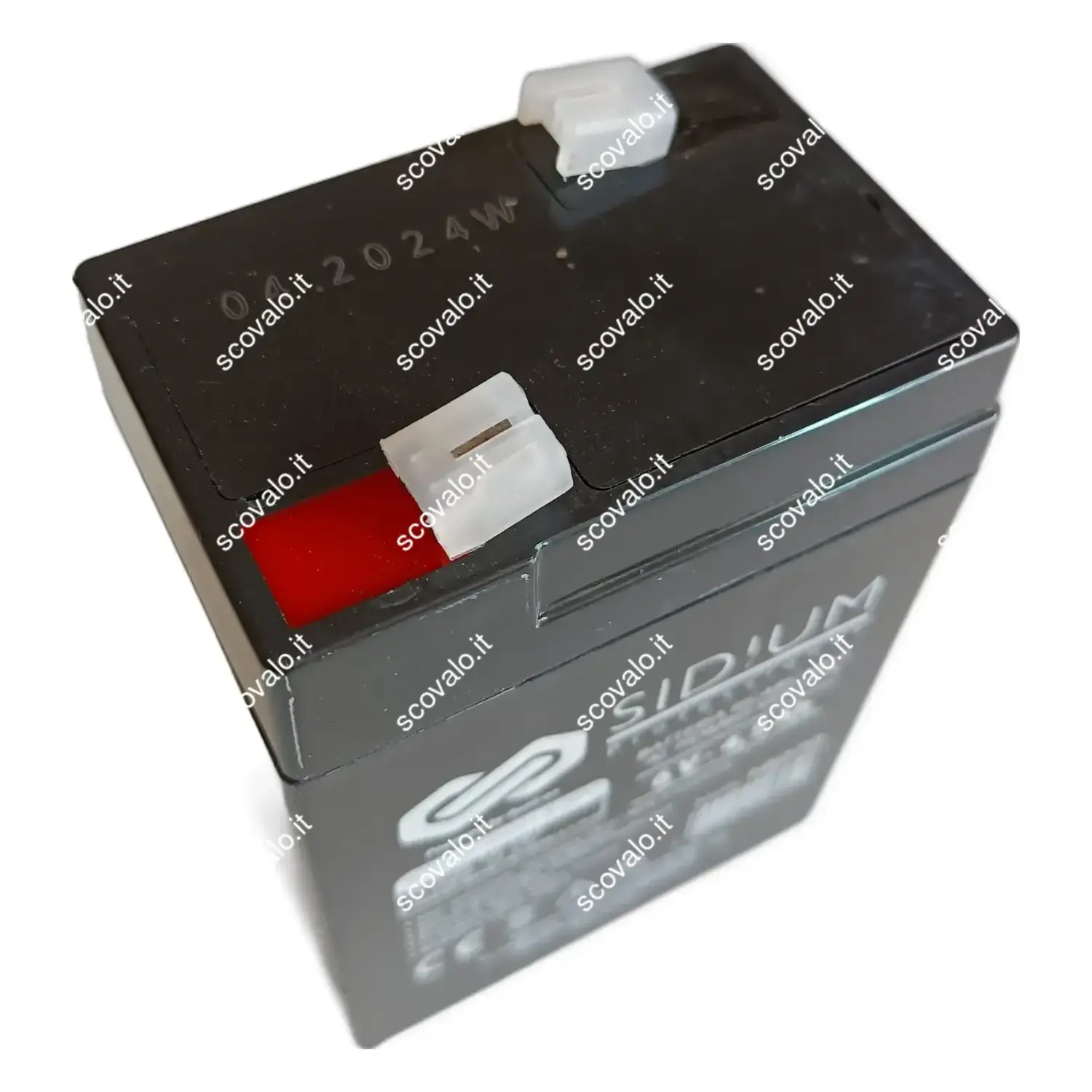 immagine batteria al piombo ricaricabile lampada emergenza 4,5ah 6 volt