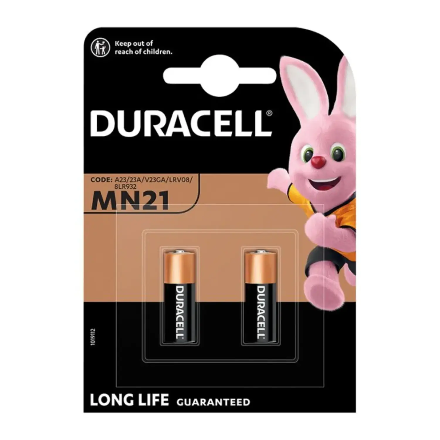 immagine batteria alcalina duracell per radiocomando 12volt A23-23A-V23ga 2 pezzi mn21