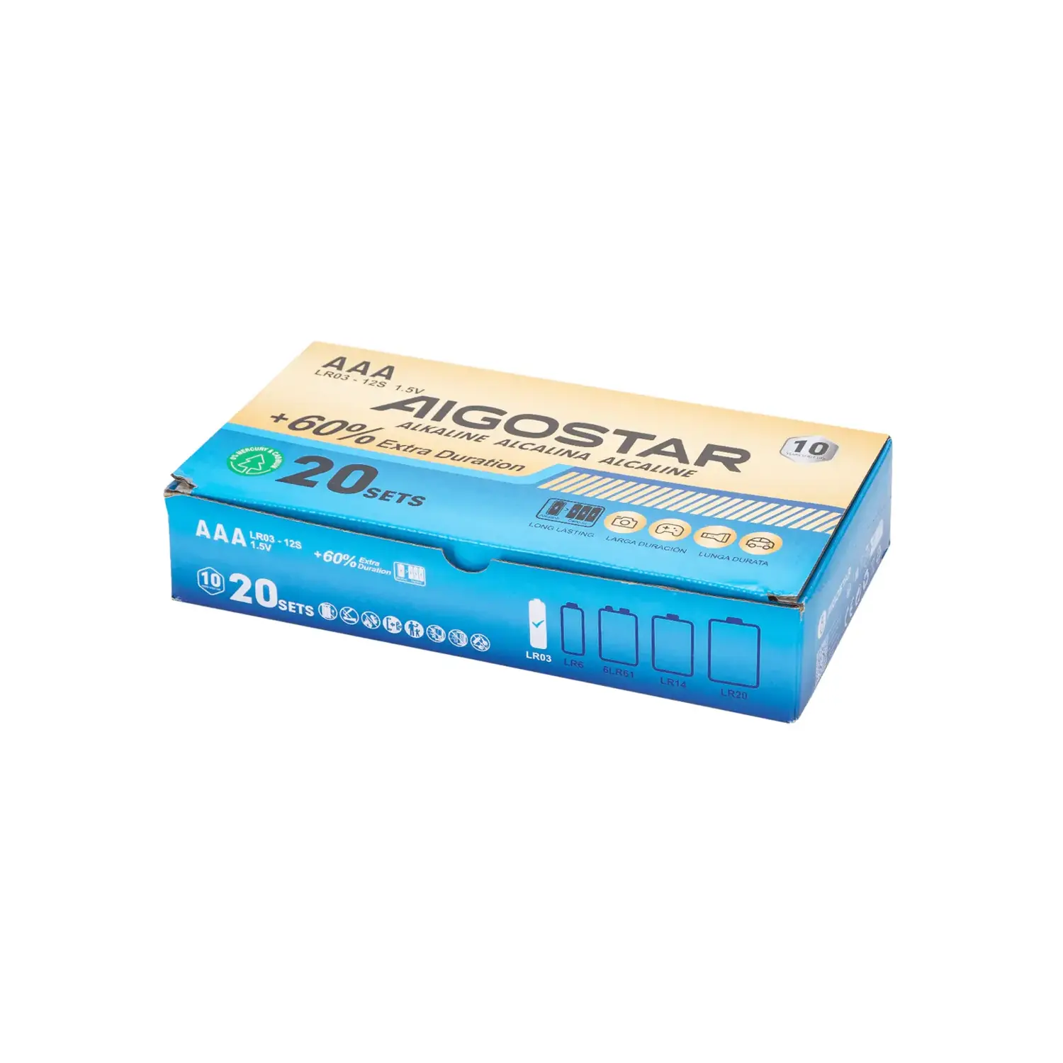 immagine batteria alcalina più energia extra super potente 12 pezzi  ministilo aaa