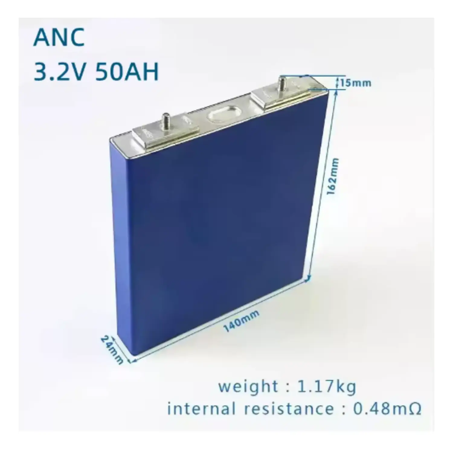 immagine batteria ricaricabile cella lifepo4 3.2 volt 50Ah usato
