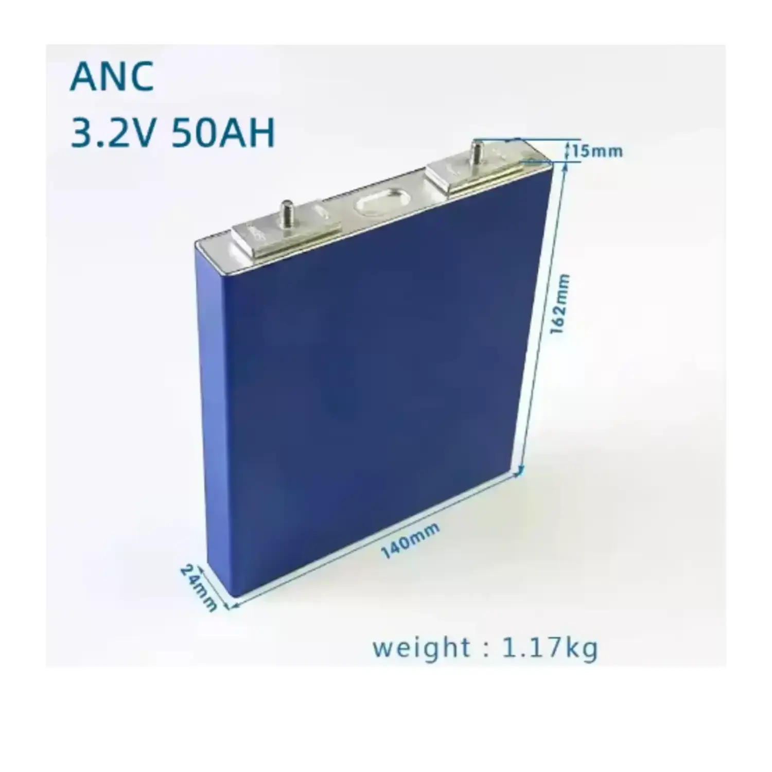 immagine batteria ricaricabile cella lifepo4 3.2 volt 50Ah usato fotovoltaico solare