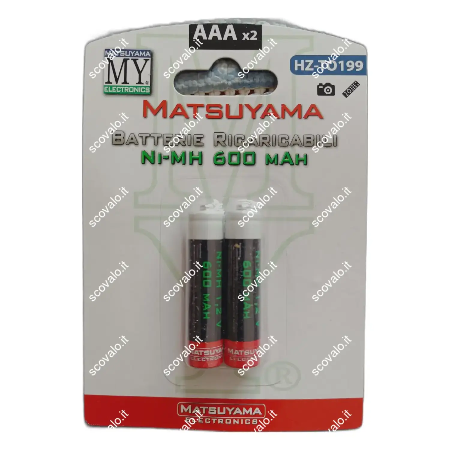 immagine batteria ricaricabile per cordless AAA ni-mh 1.2v 600mAh
